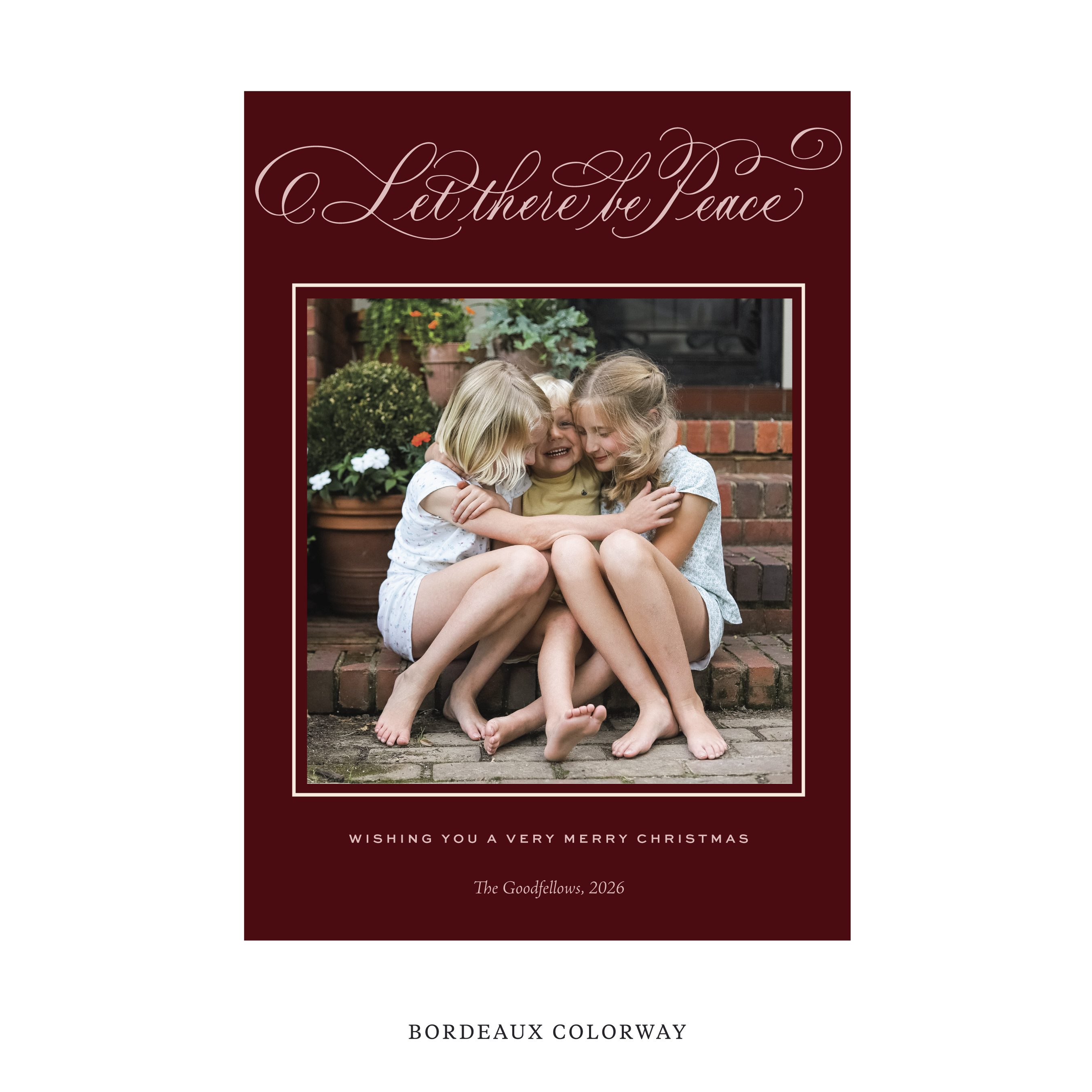 Goodfellow Classic Flat Print Holiday Card, Large