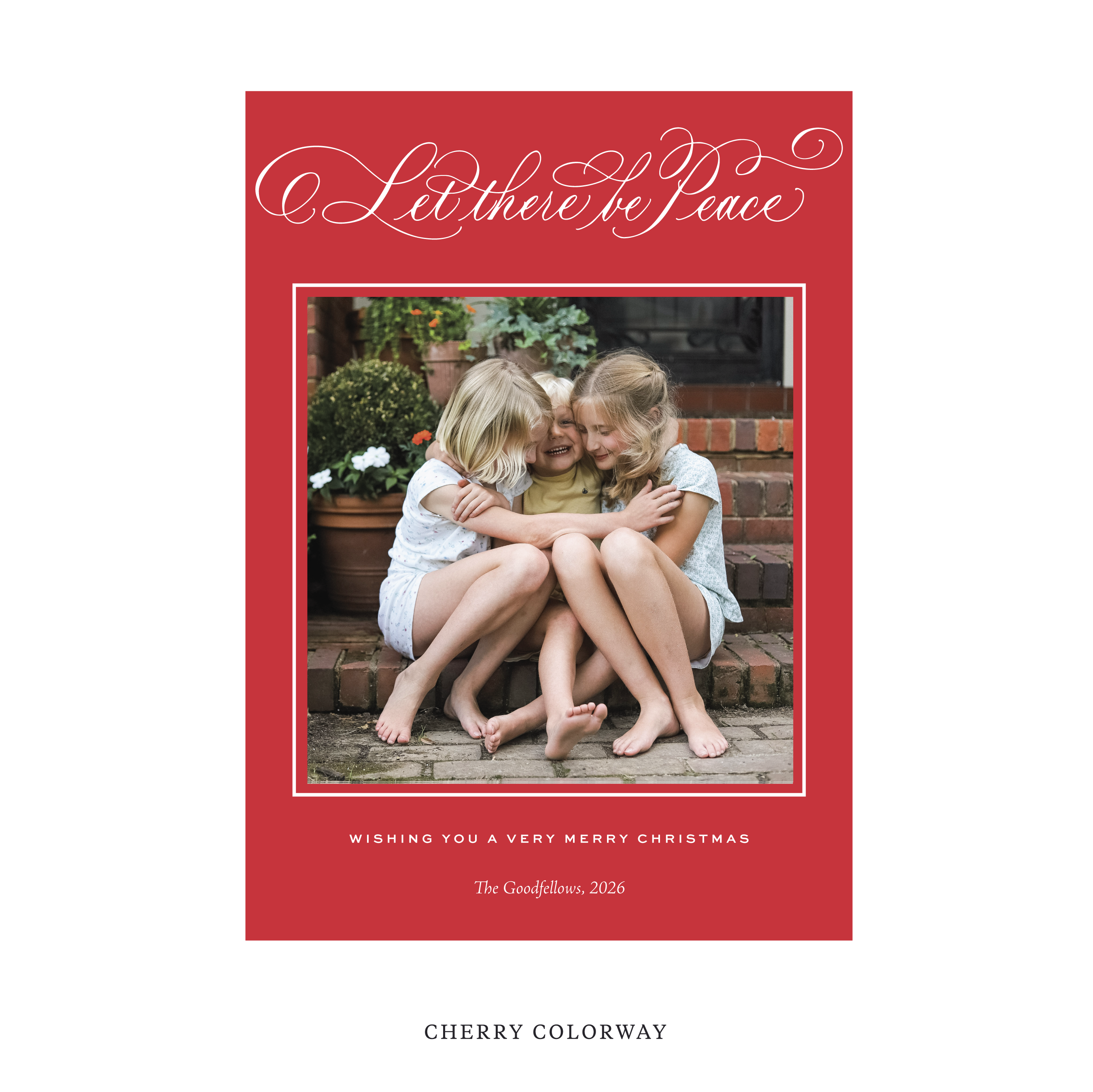 Goodfellow Classic Flat Print Holiday Card, Large