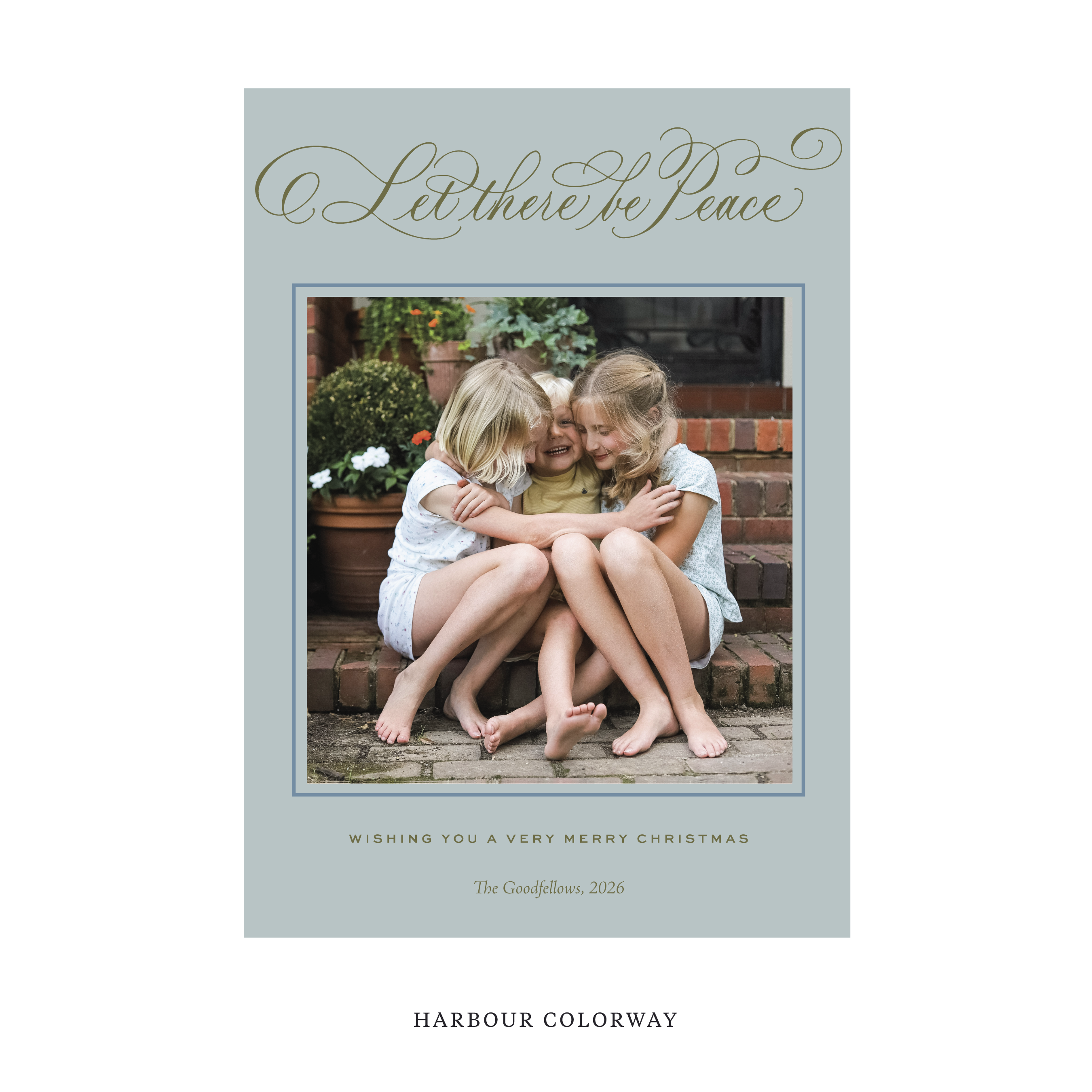 Goodfellow Classic Flat Print Holiday Card, Large