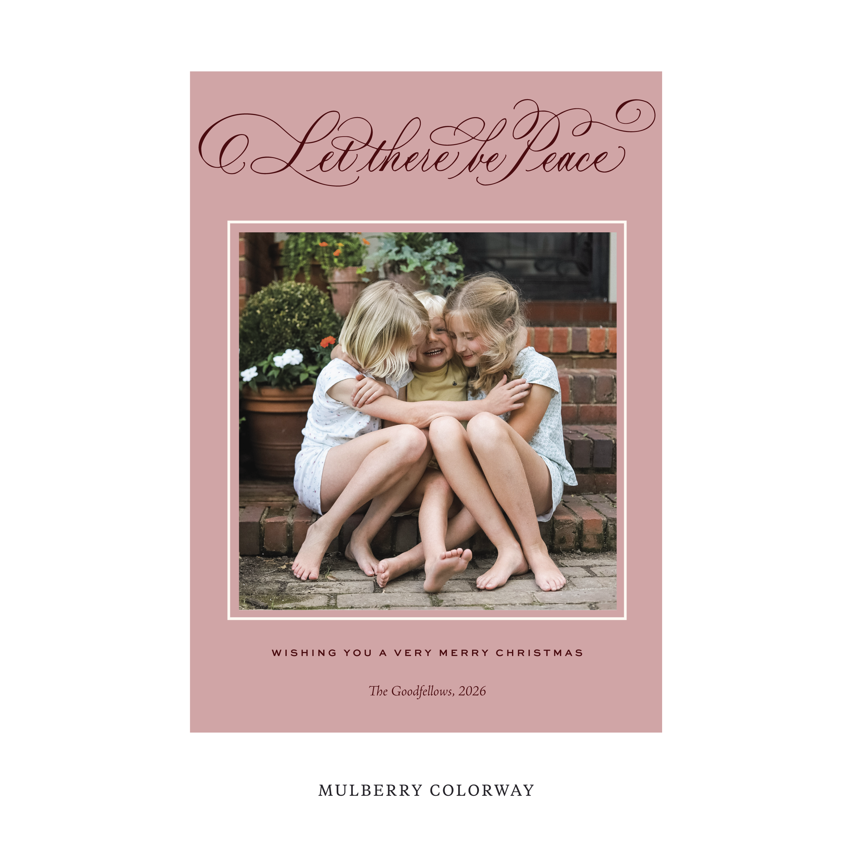 Goodfellow Classic Flat Print Holiday Card, Large