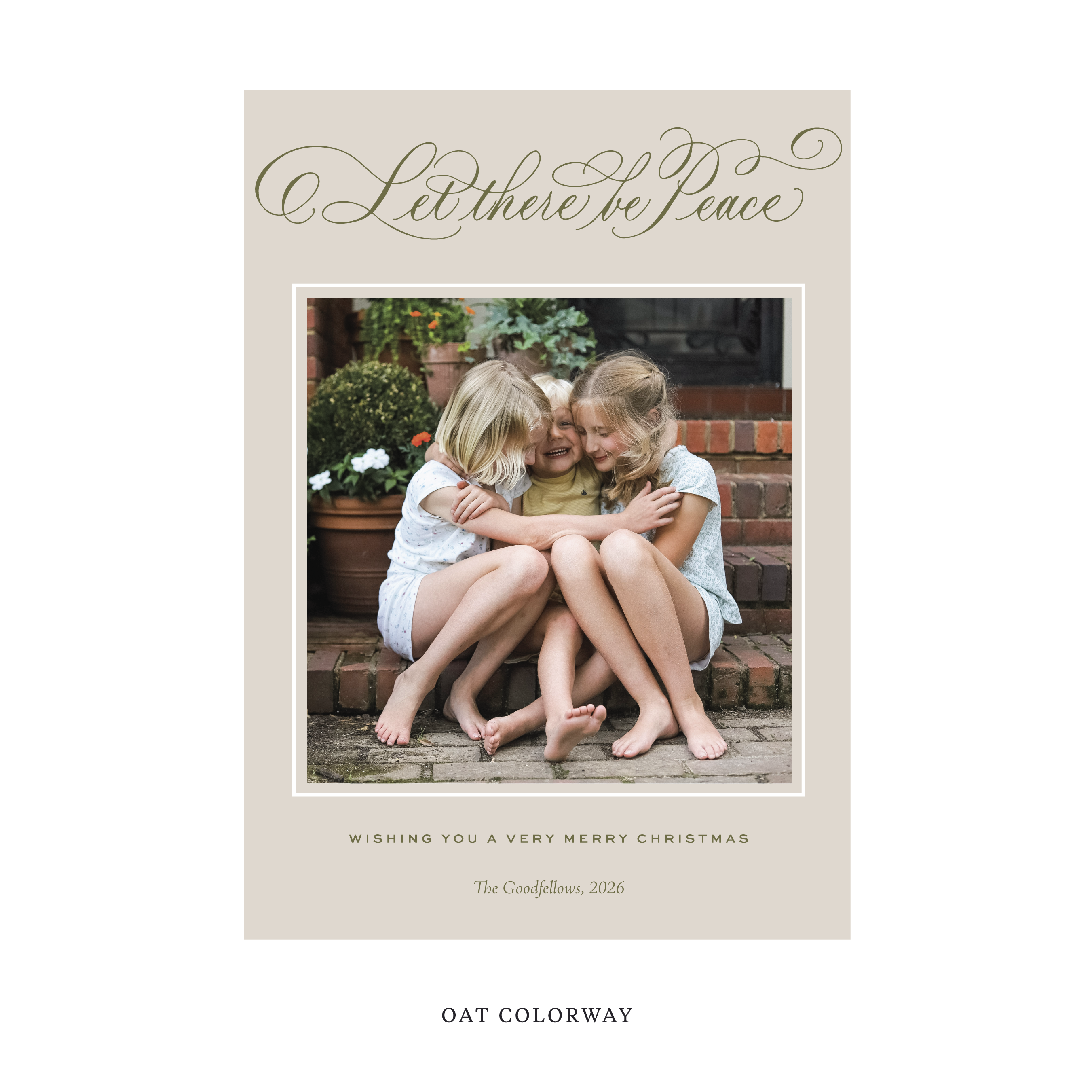Goodfellow Classic Flat Print Holiday Card, Large