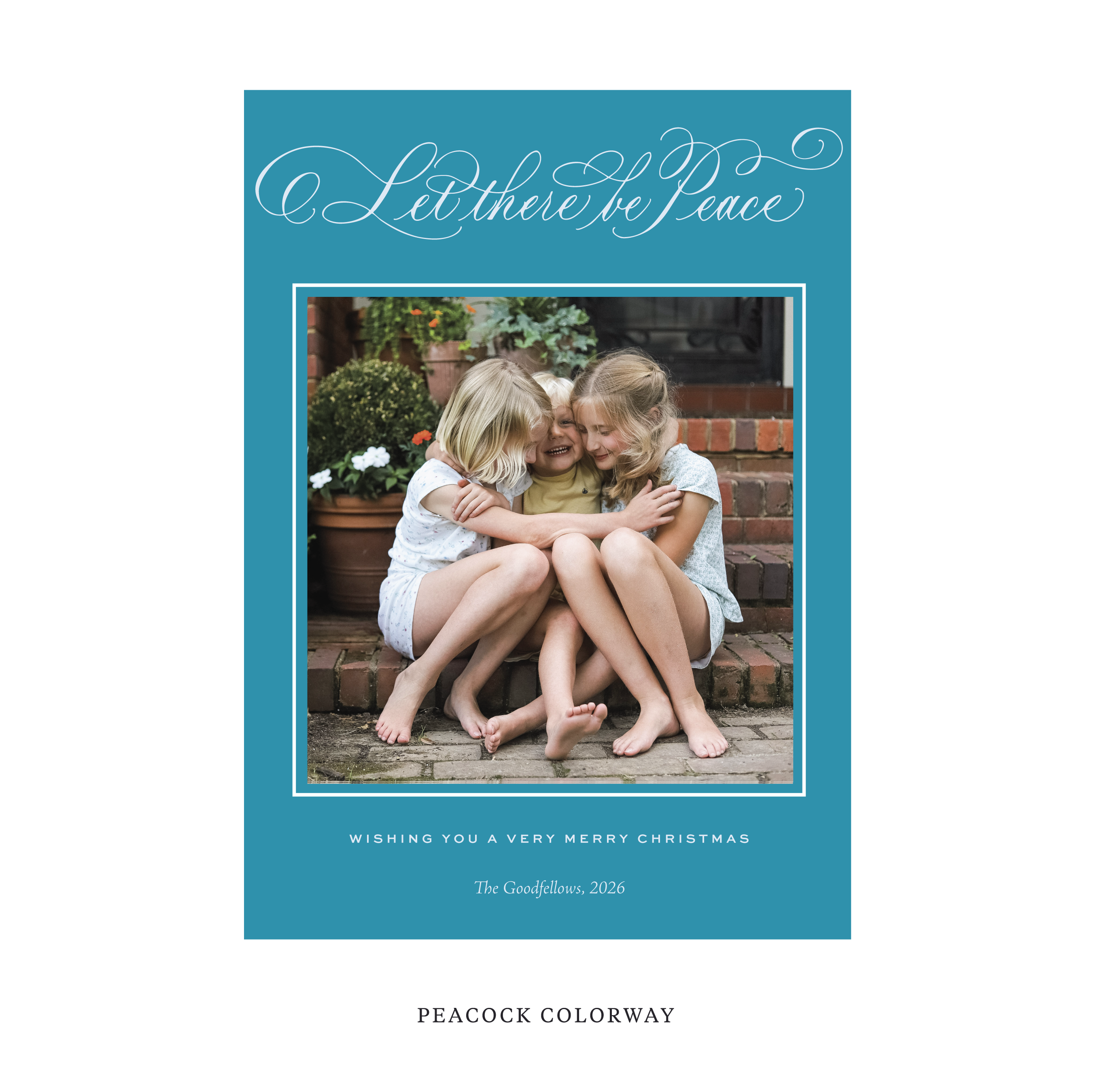 Goodfellow Classic Flat Print Holiday Card, Large