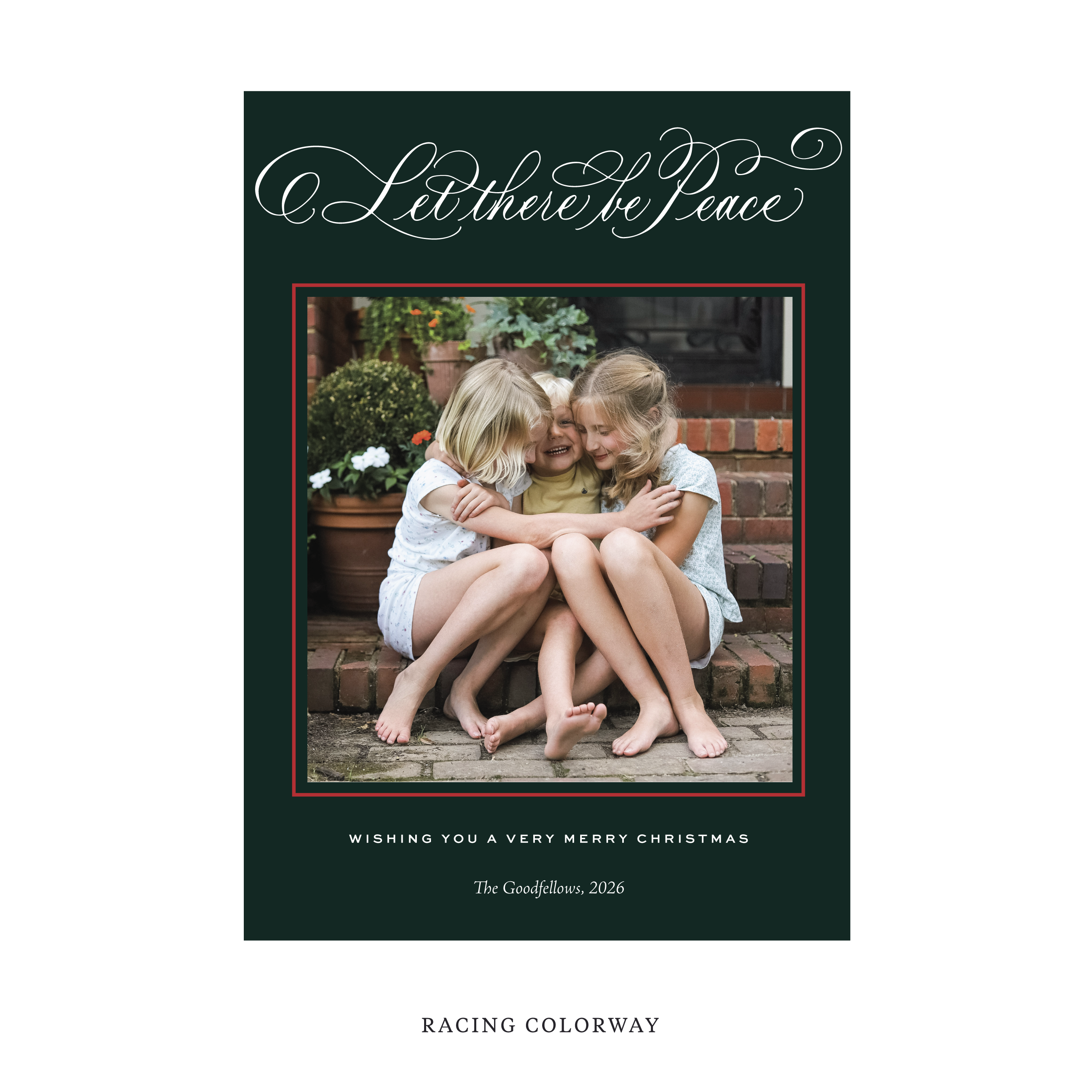 Goodfellow Classic Flat Print Holiday Card, Large