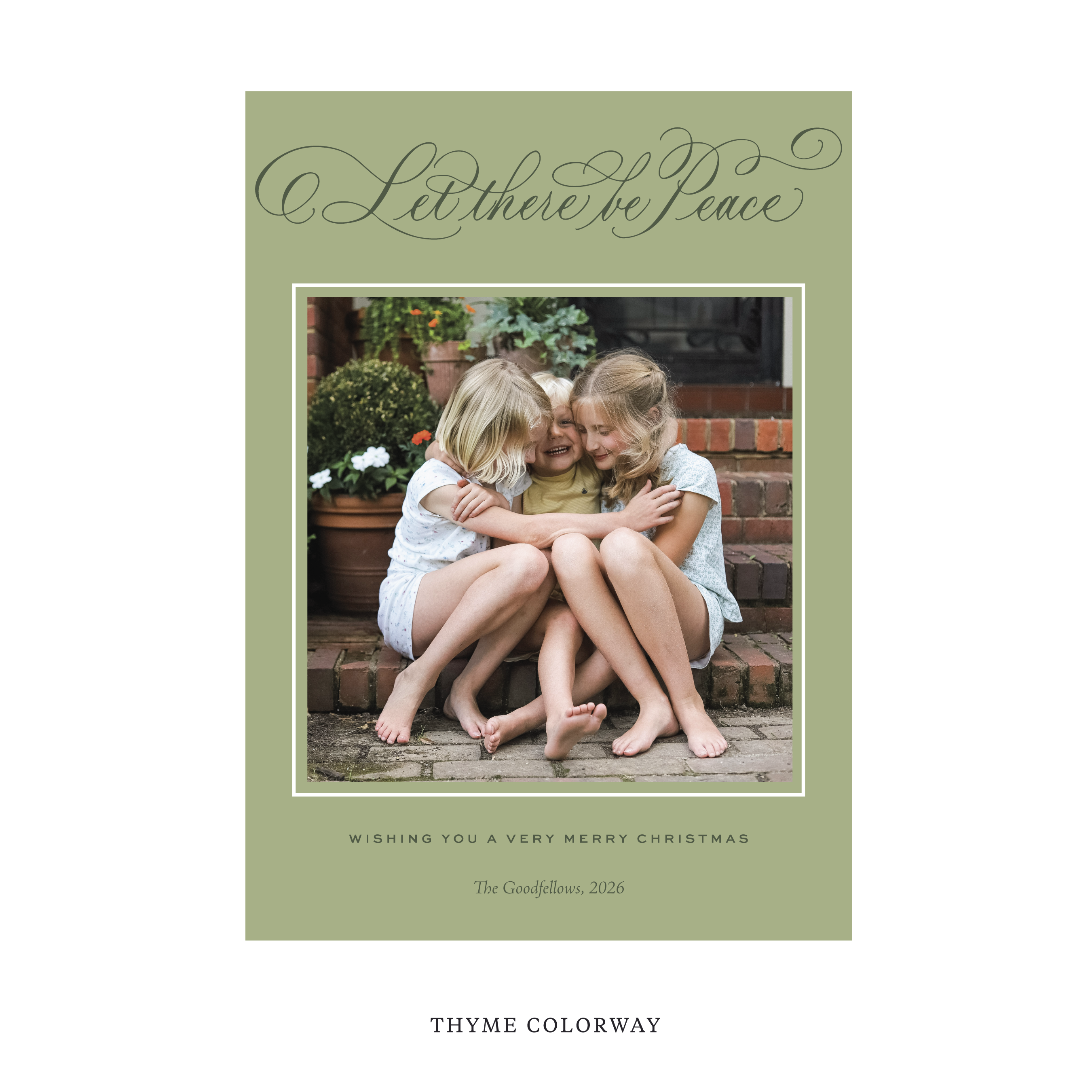 Goodfellow Classic Flat Print Holiday Card, Large
