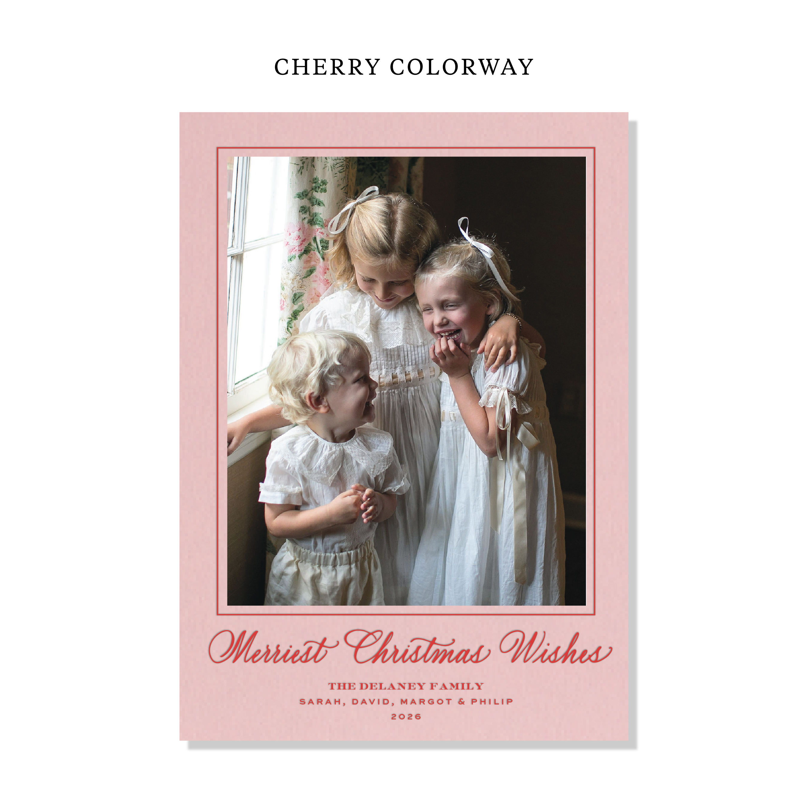 Goodwin Letterpress Holiday Card, Large (Colored Paper)