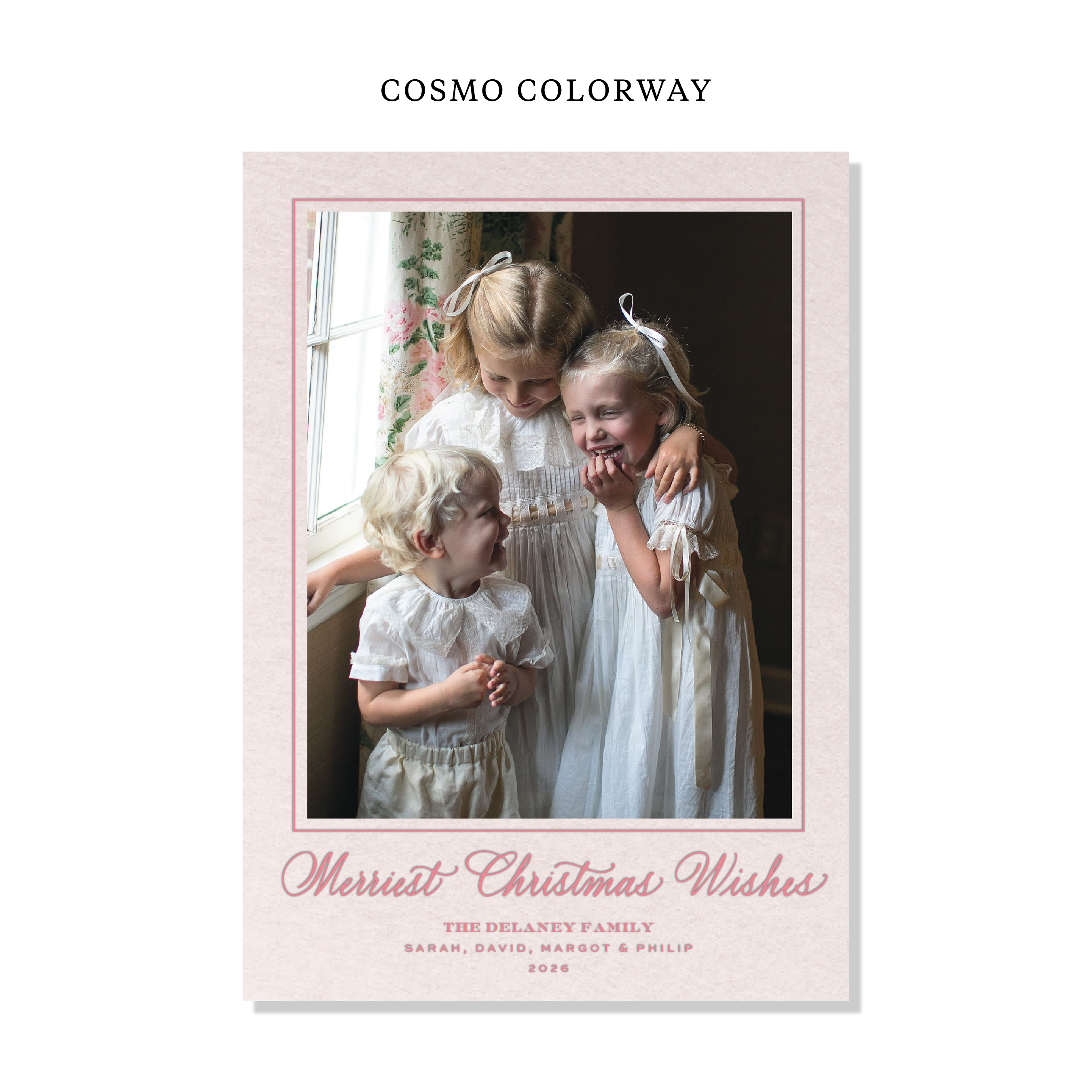 Goodwin Letterpress Holiday Card, Large (Colored Paper)