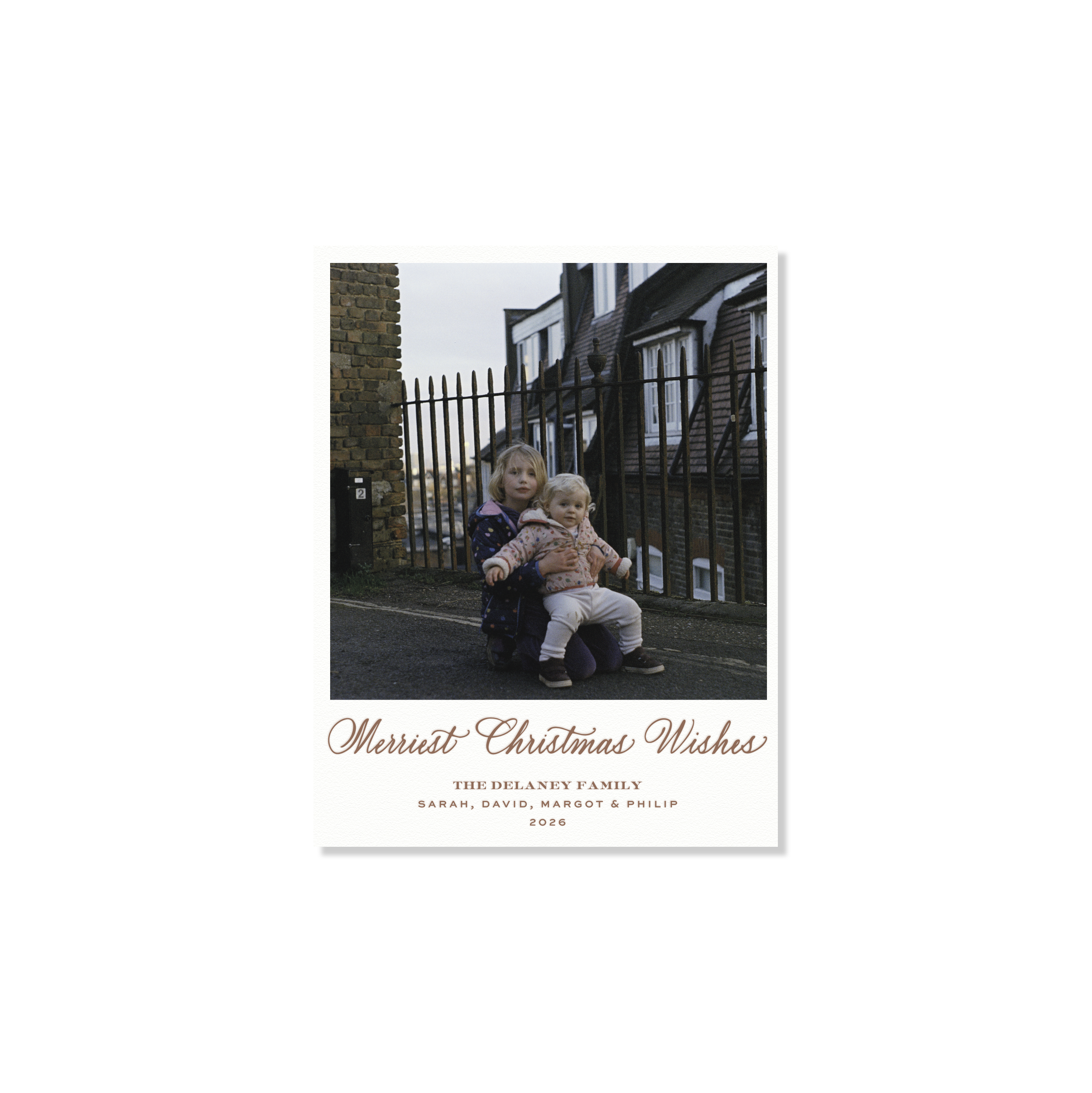 Goodwin Letterpress Holiday Card, Small (White Paper)