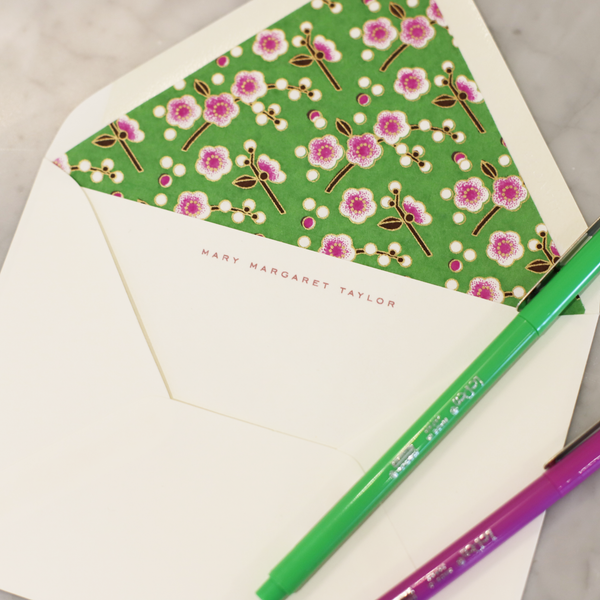 Orchid & Sprout Chiyogami Stationery Set
