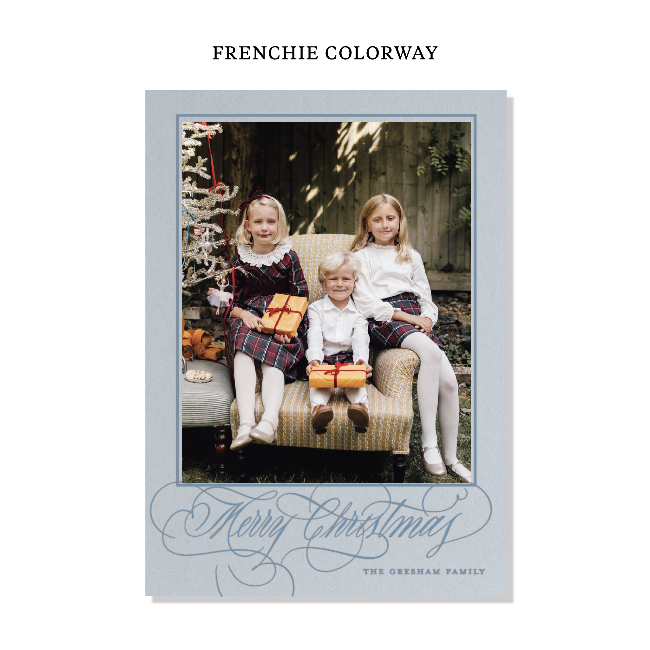Gresham Letterpress Holiday Card, Large (Colored Paper)
