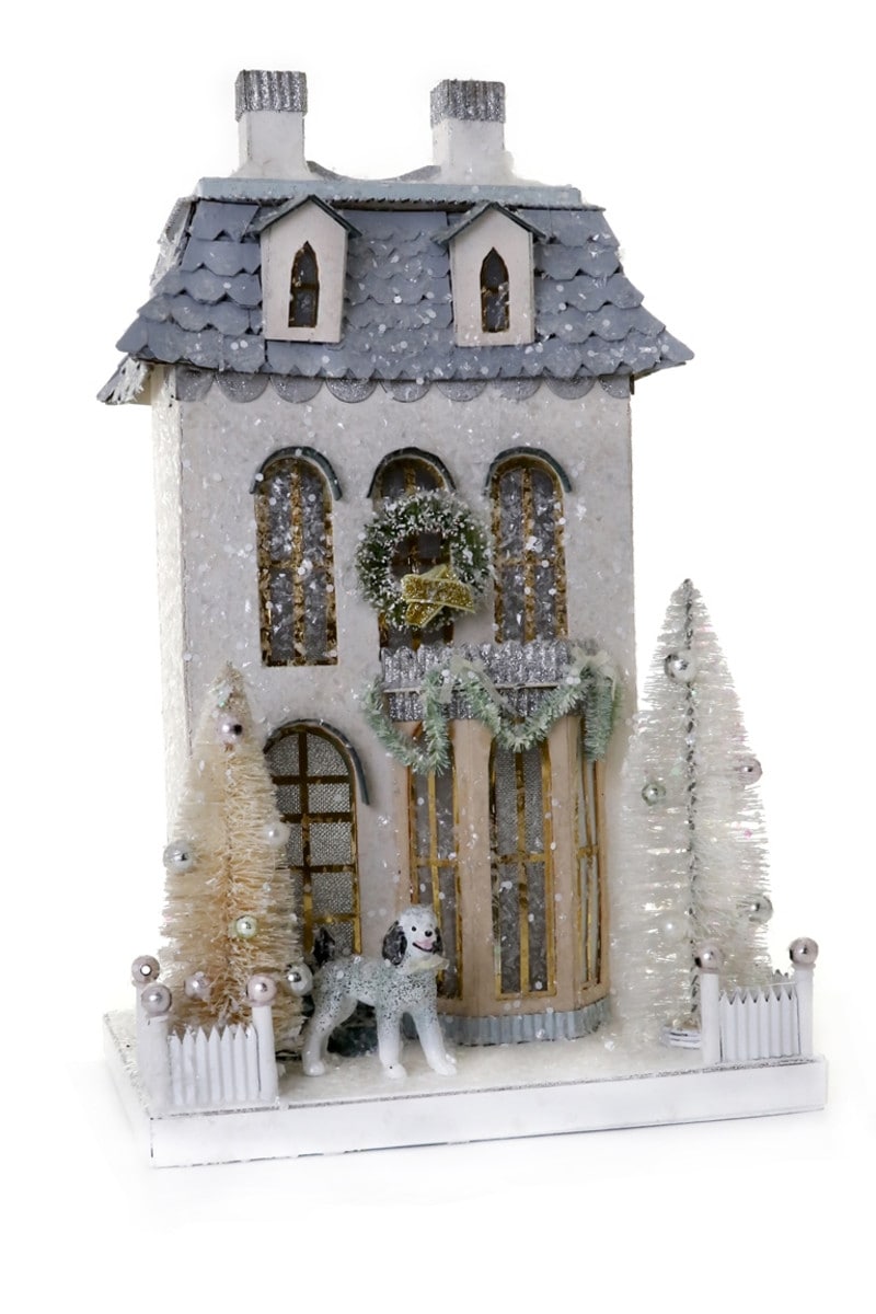 White Chateau Christmas Village House