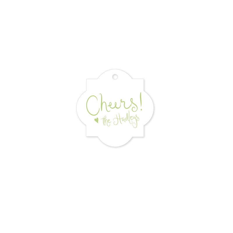 Hadley 1 Color Letterpress Tag - Tile