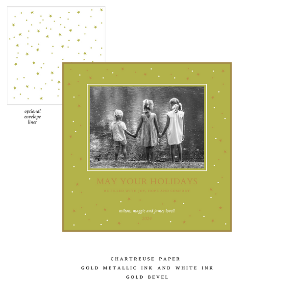 Hyacinth Small Square Luxe Holiday Card