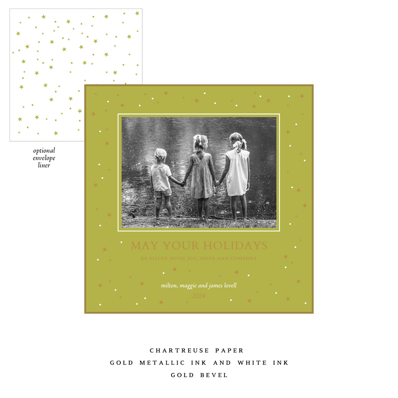Hyacinth Small Square Luxe Holiday Card