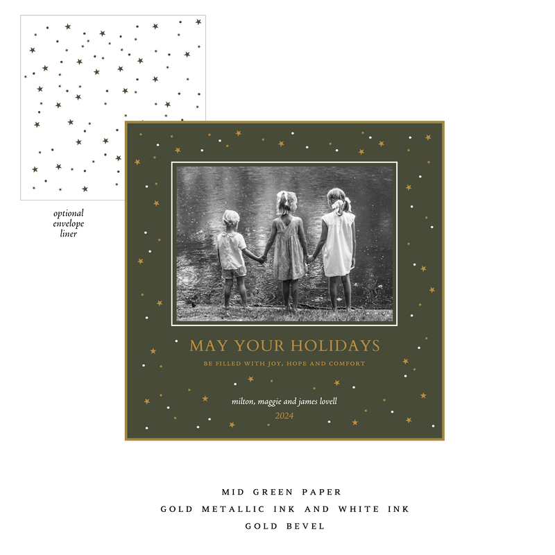 Hyacinth Small Square Luxe Holiday Card