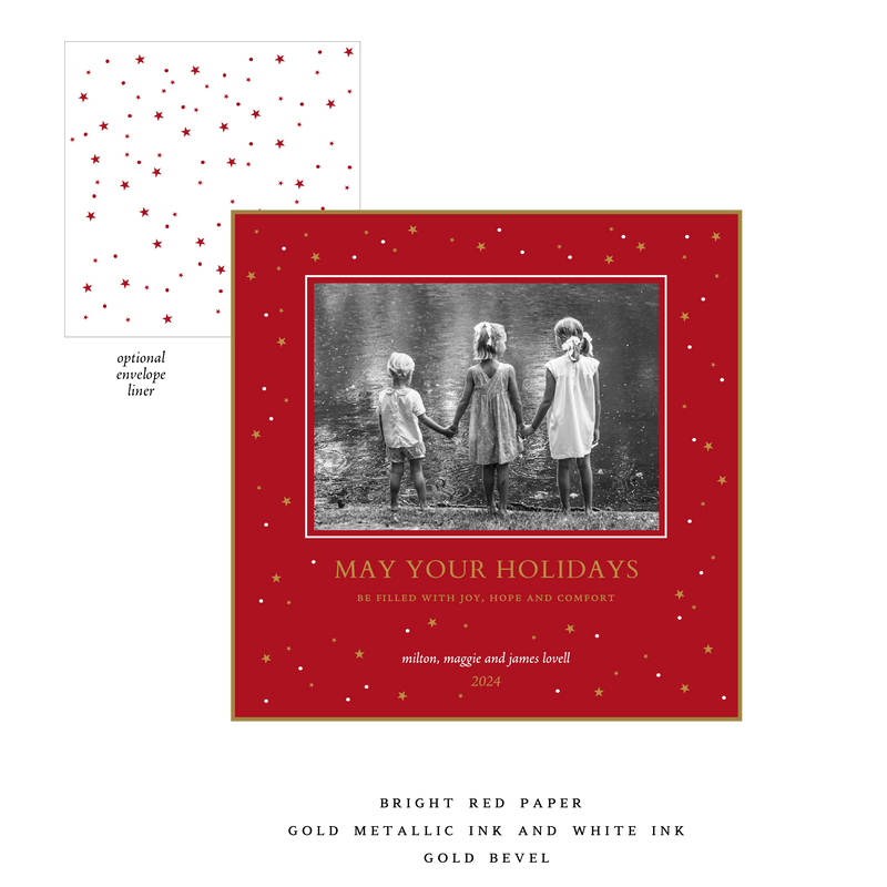 Hyacinth Small Square Luxe Holiday Card