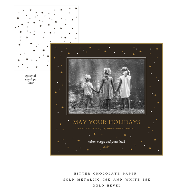 Hyacinth Small Square Luxe Holiday Card