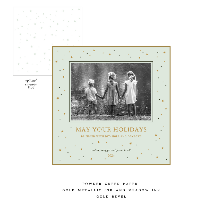 Hyacinth Small Square Luxe Holiday Card