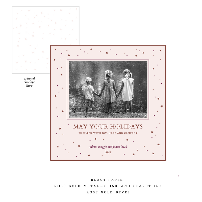 Hyacinth Small Square Luxe Holiday Card