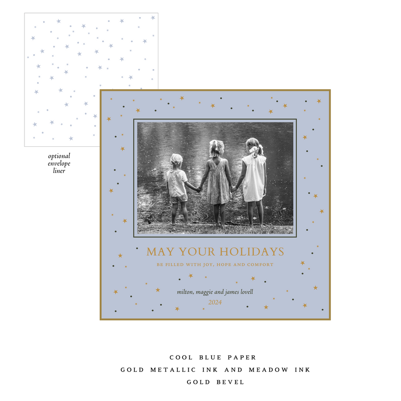 Hyacinth Small Square Luxe Holiday Card