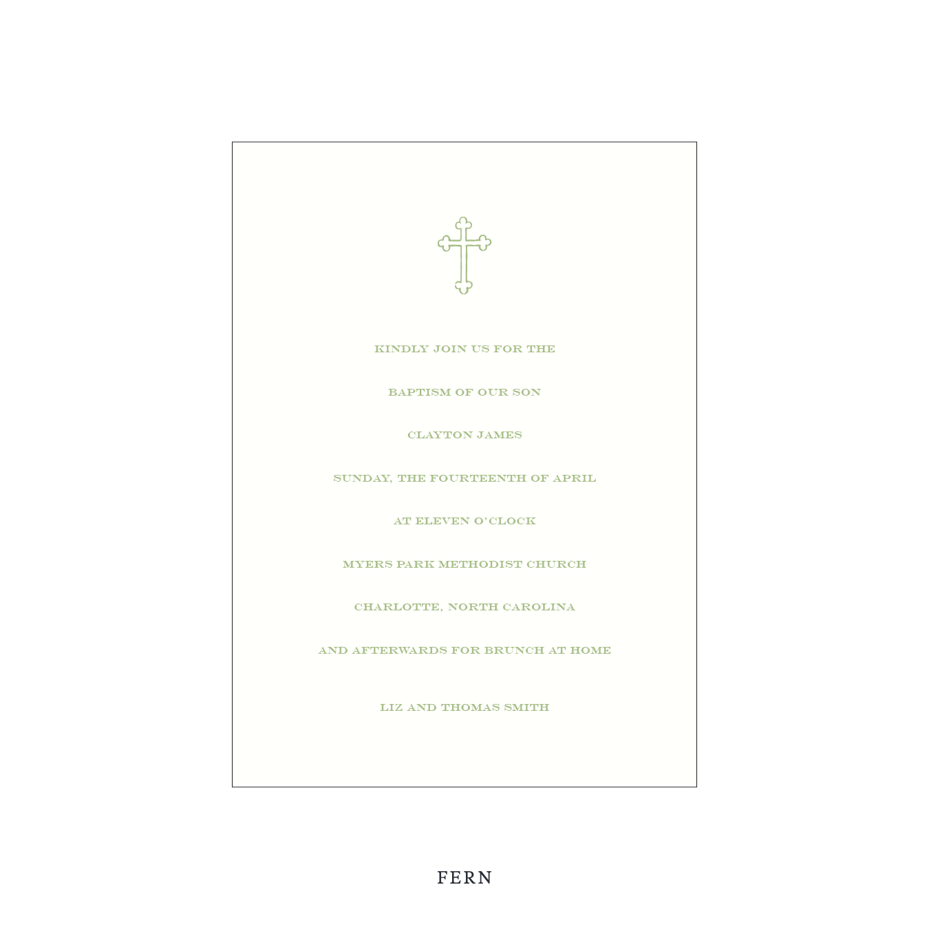 Hampstead Religious Celebration Invitation