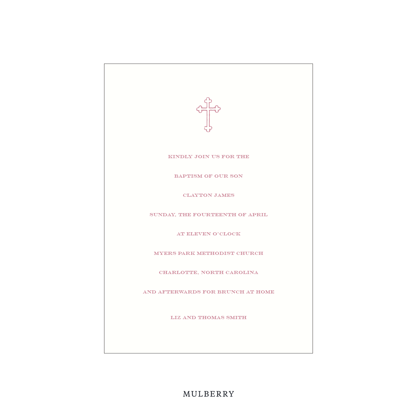 Hampstead Religious Celebration Invitation