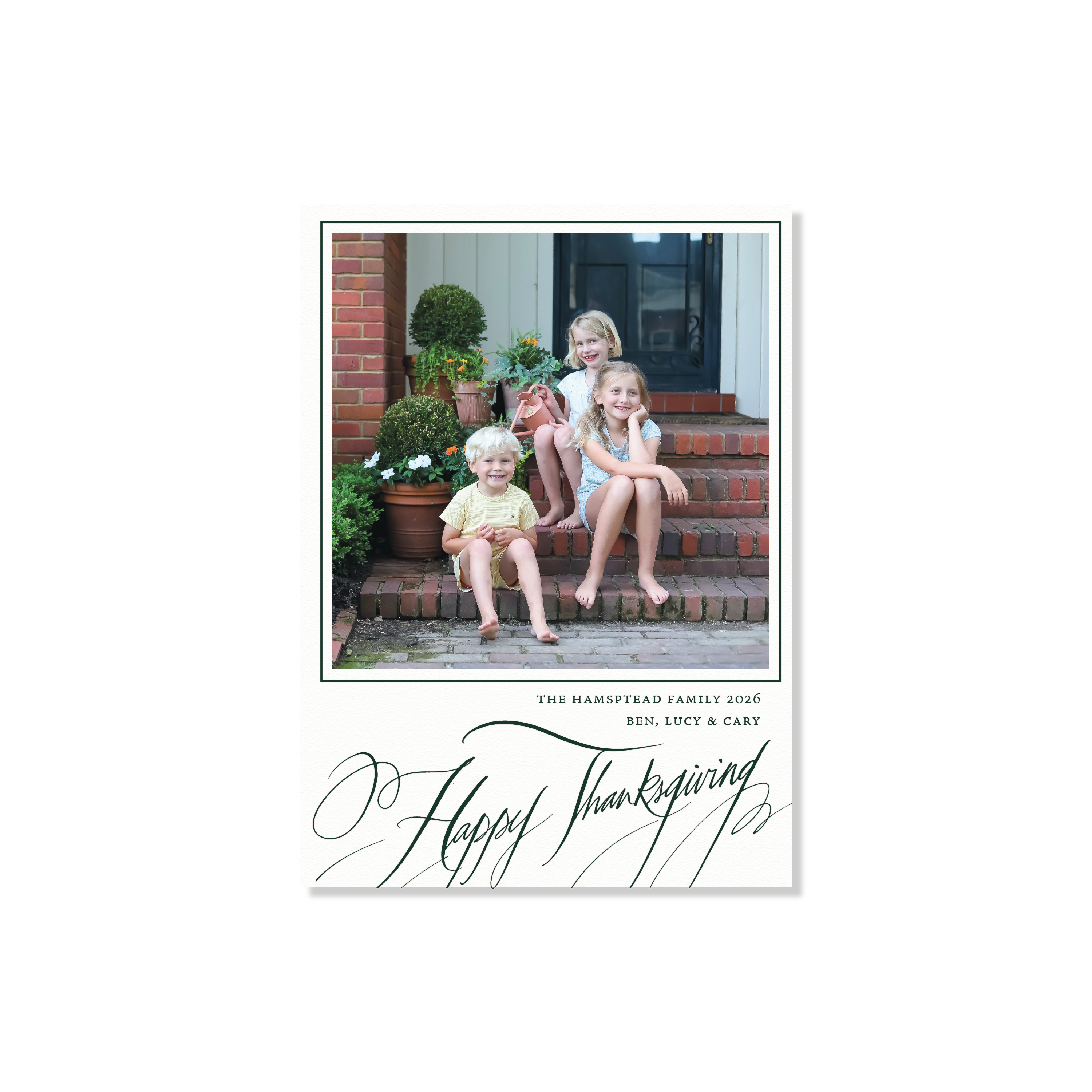 Hampton Letterpress Holiday Card, Medium