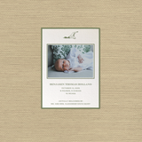 Hampstead Motif Photo Birth Announcement