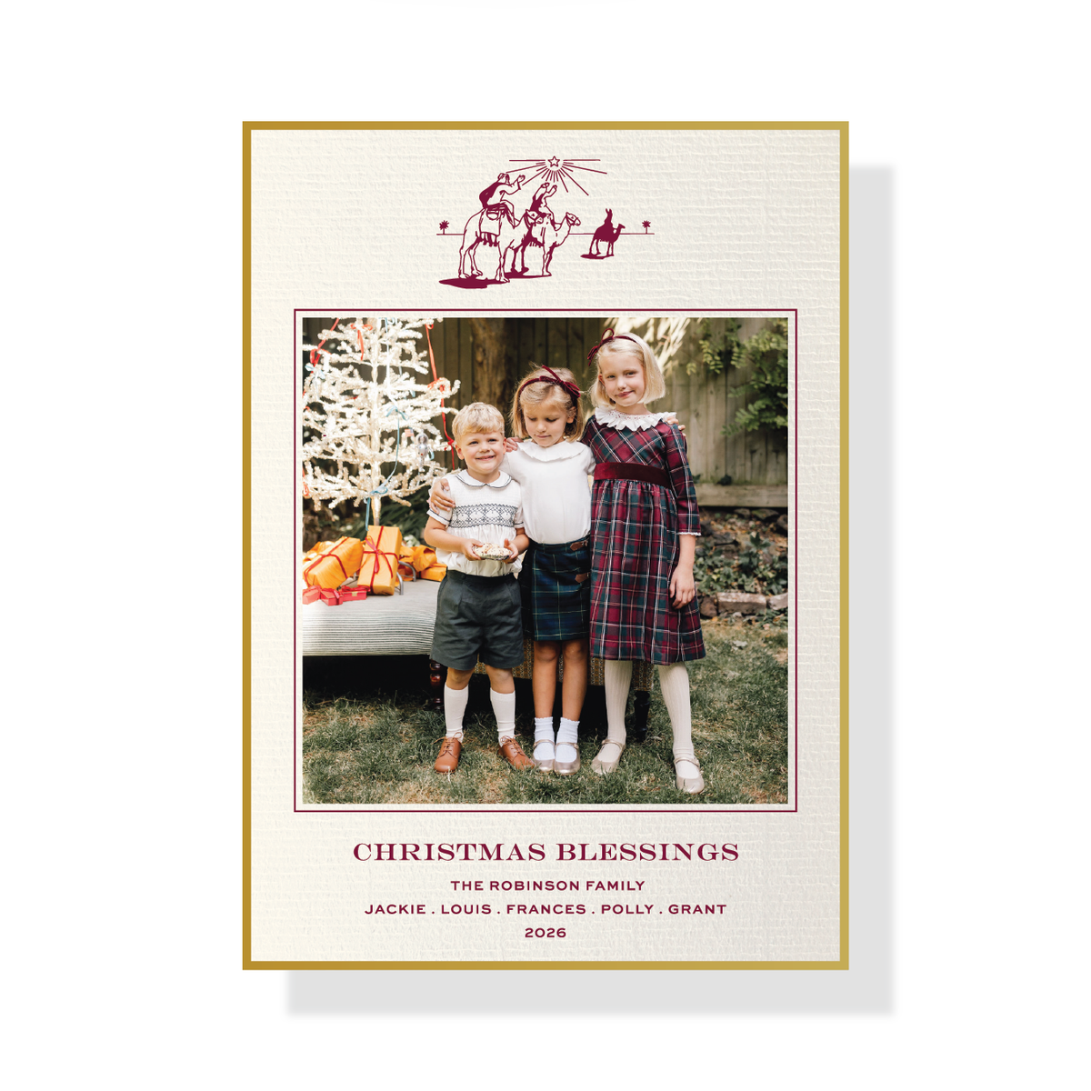 Hampstead Vintage Motif Classic Print Holiday Card