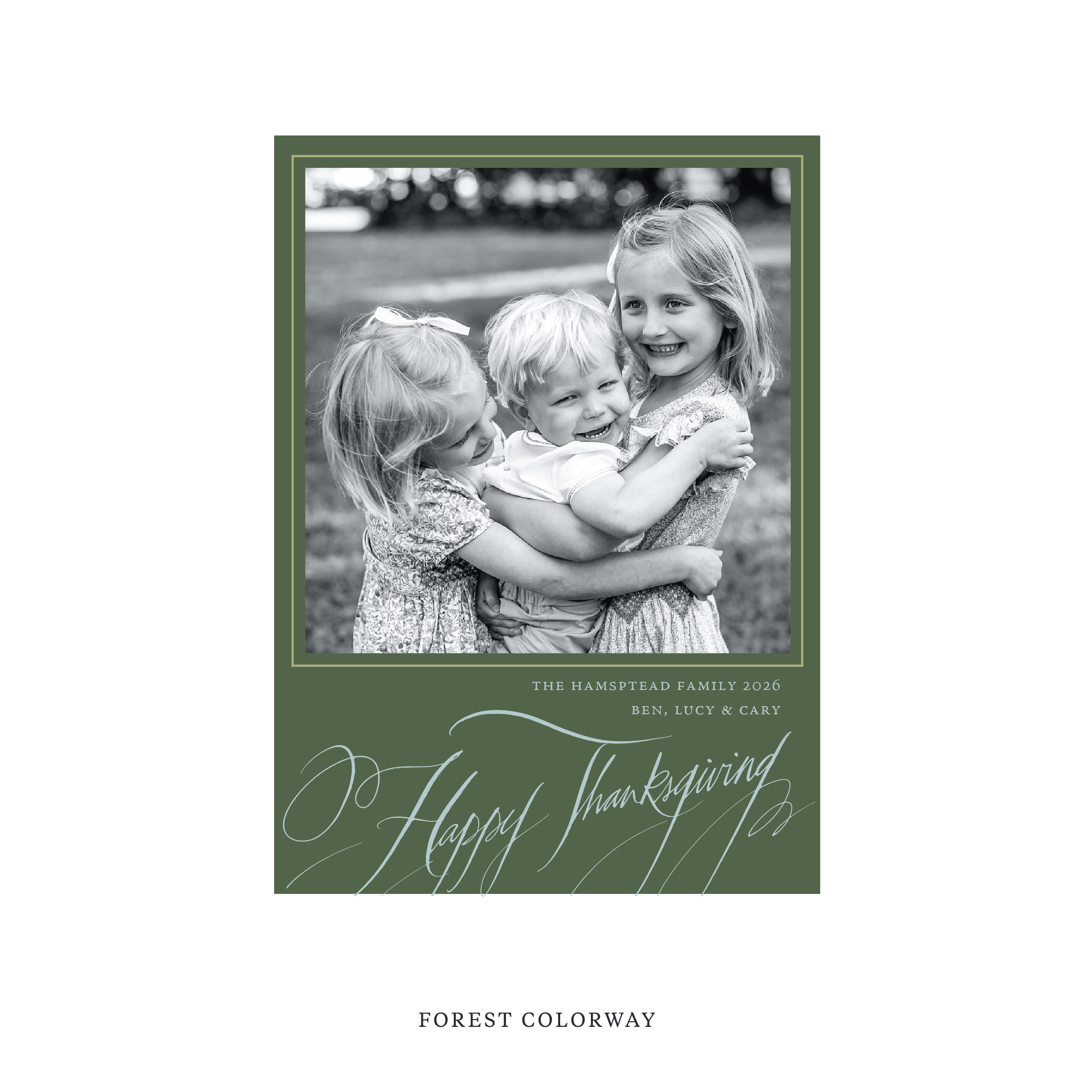 Hampton Classic Printed Holiday Card, Medium