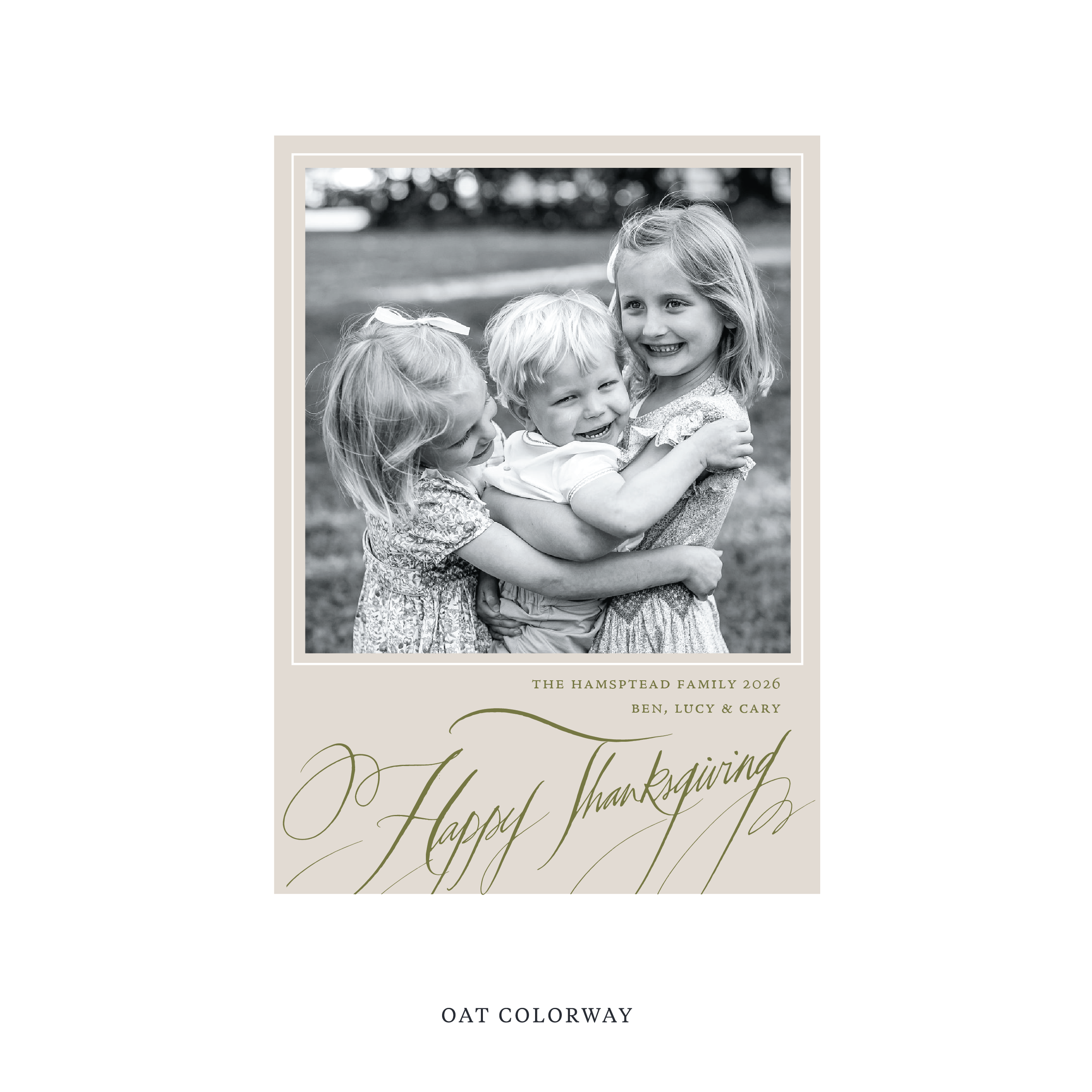 Hampton Classic Printed Holiday Card, Medium
