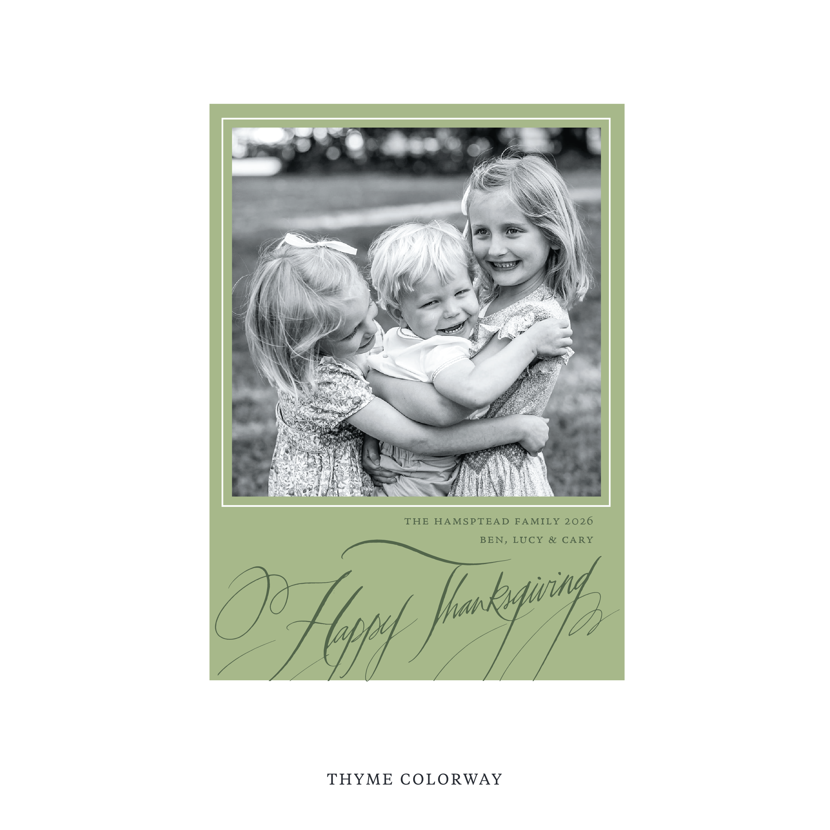 Hampton Classic Printed Holiday Card, Medium