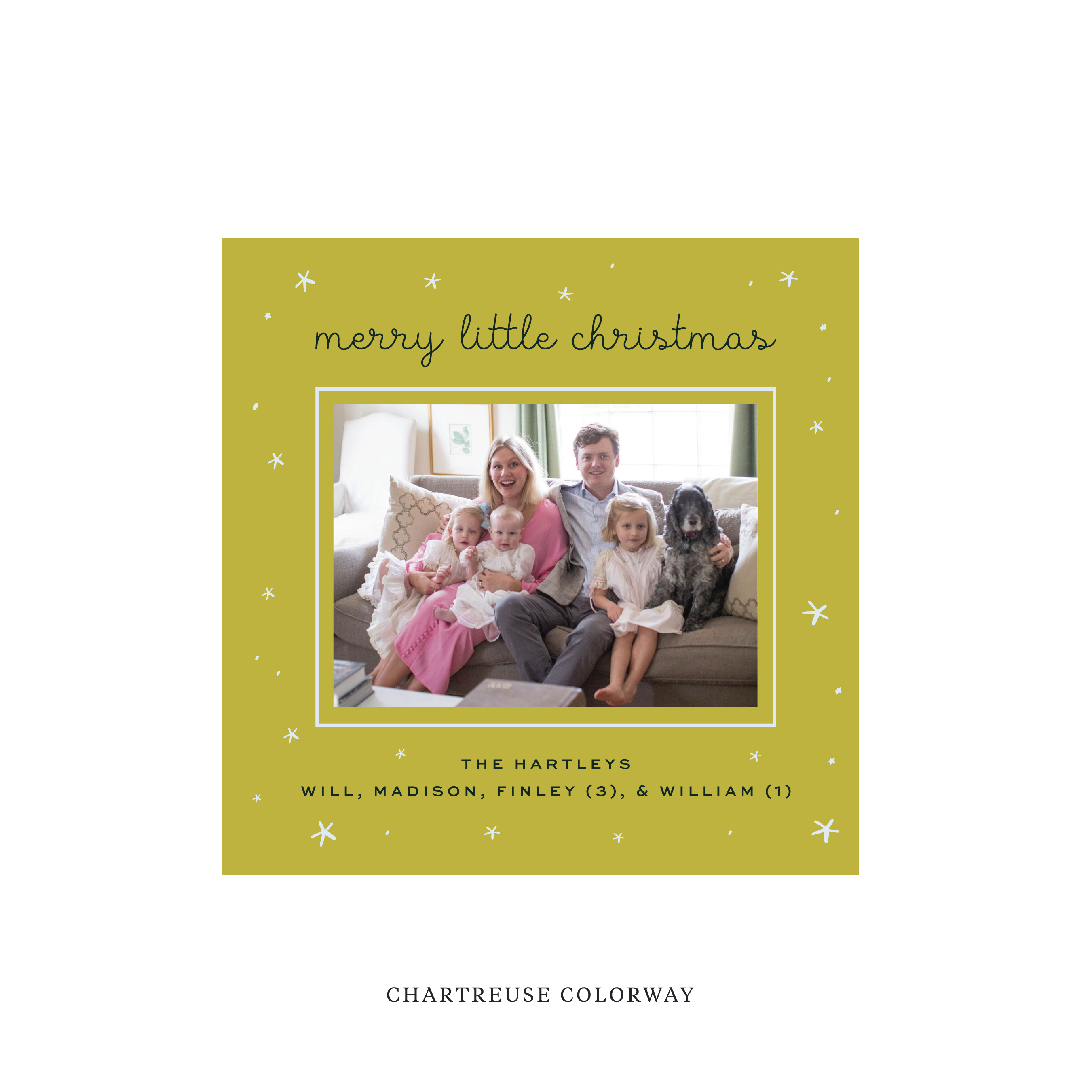 Hartley Classic Flat Print Holiday Card, Square