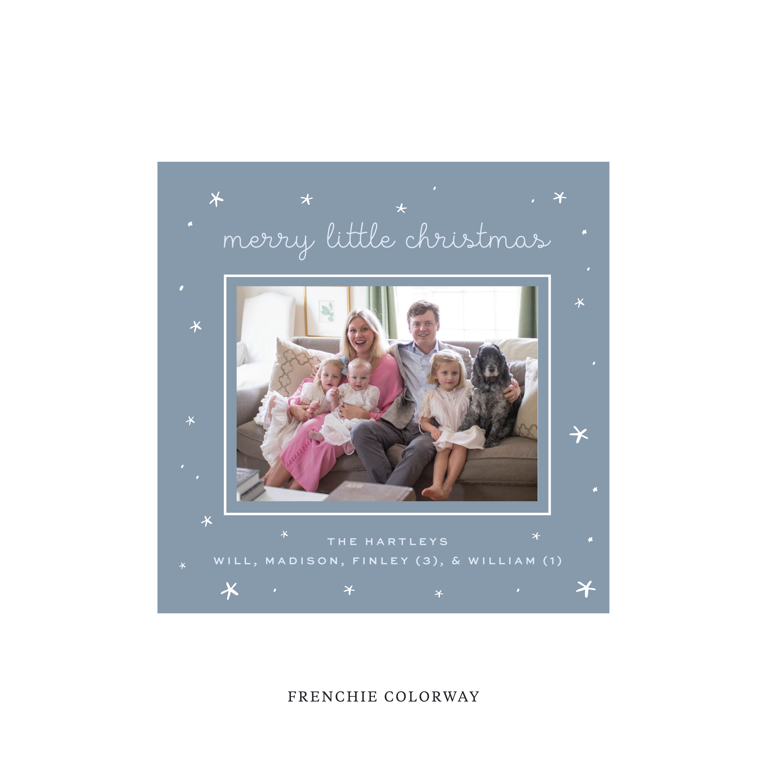 Hartley Classic Flat Print Holiday Card, Square