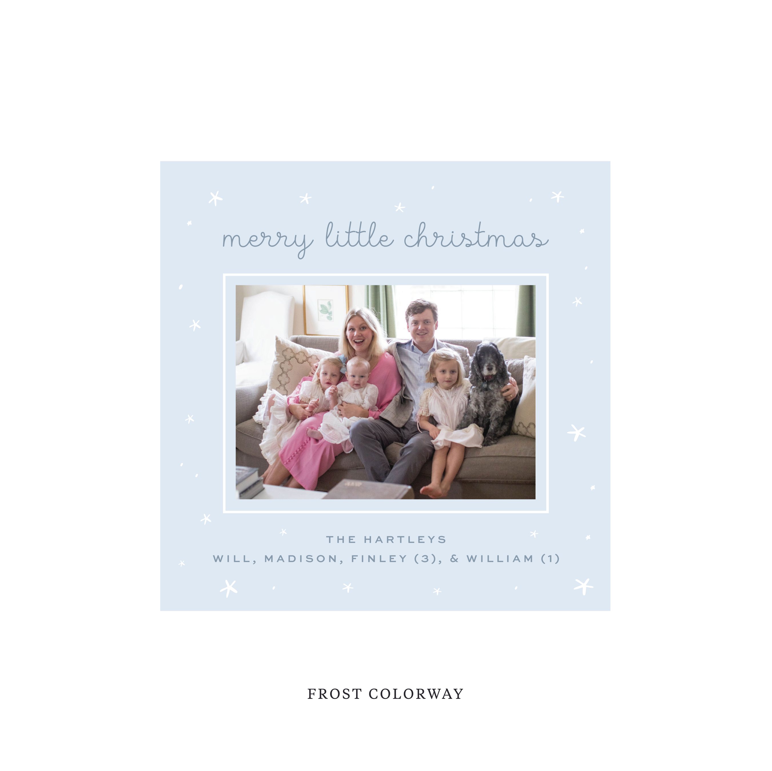 Hartley Classic Flat Print Holiday Card, Square