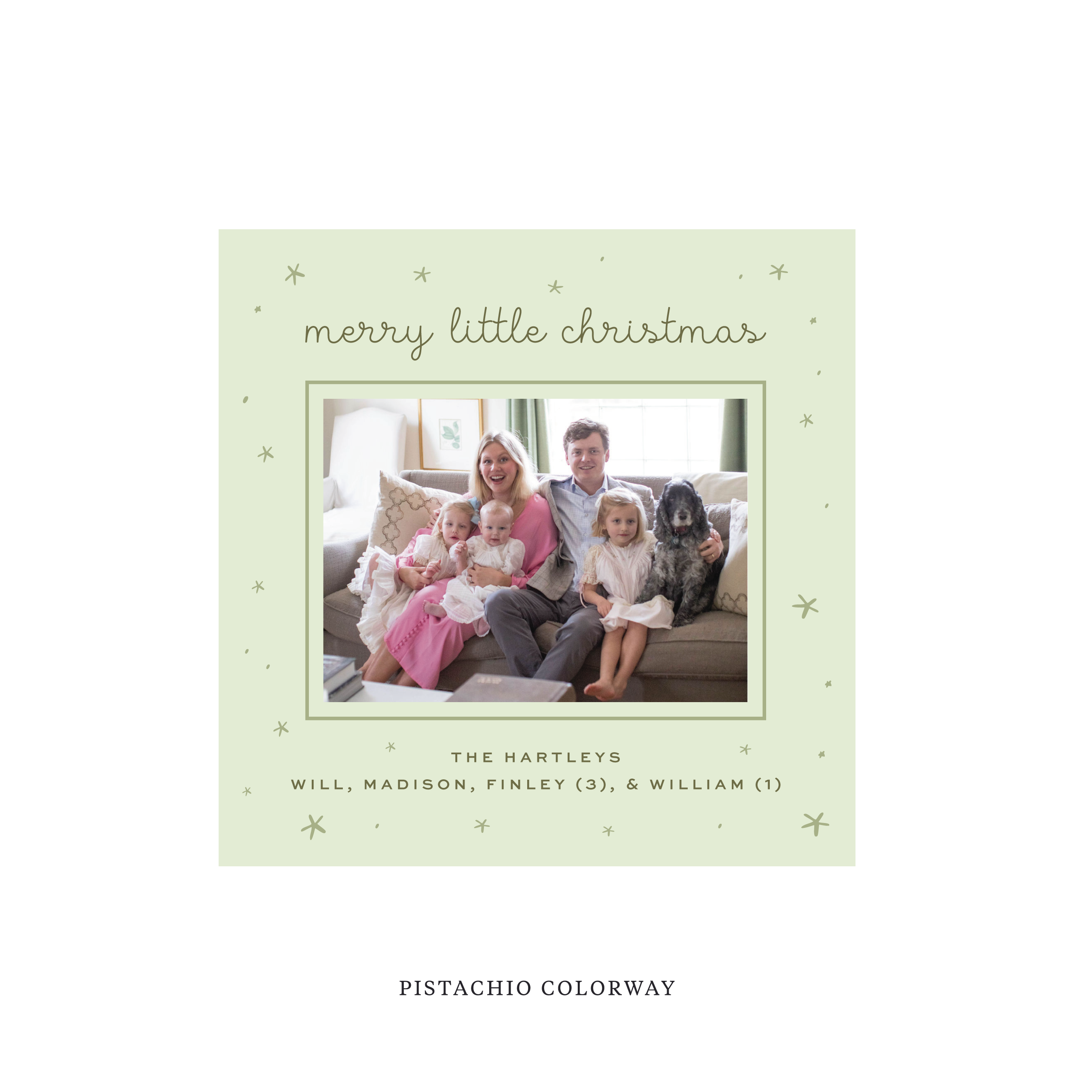 Hartley Classic Flat Print Holiday Card, Square