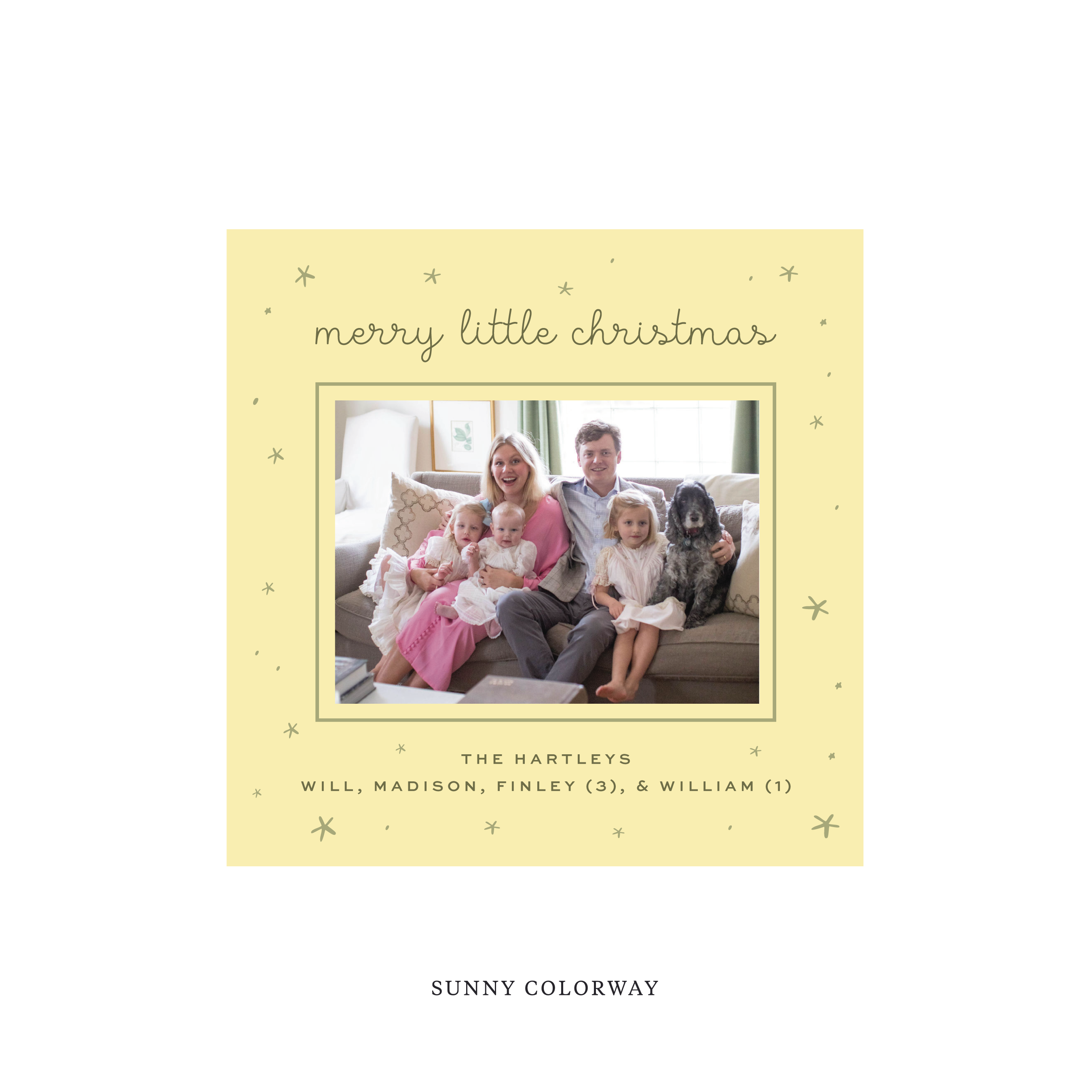 Hartley Classic Flat Print Holiday Card, Square