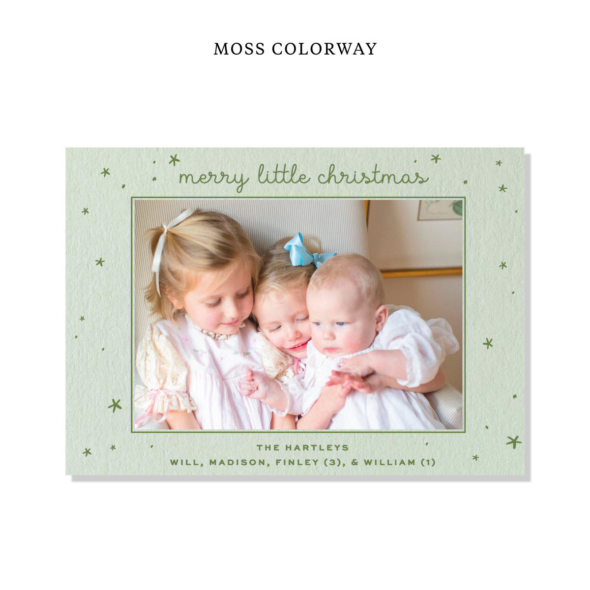 Hartley Letterpress Holiday Card, Large (Colored Paper)