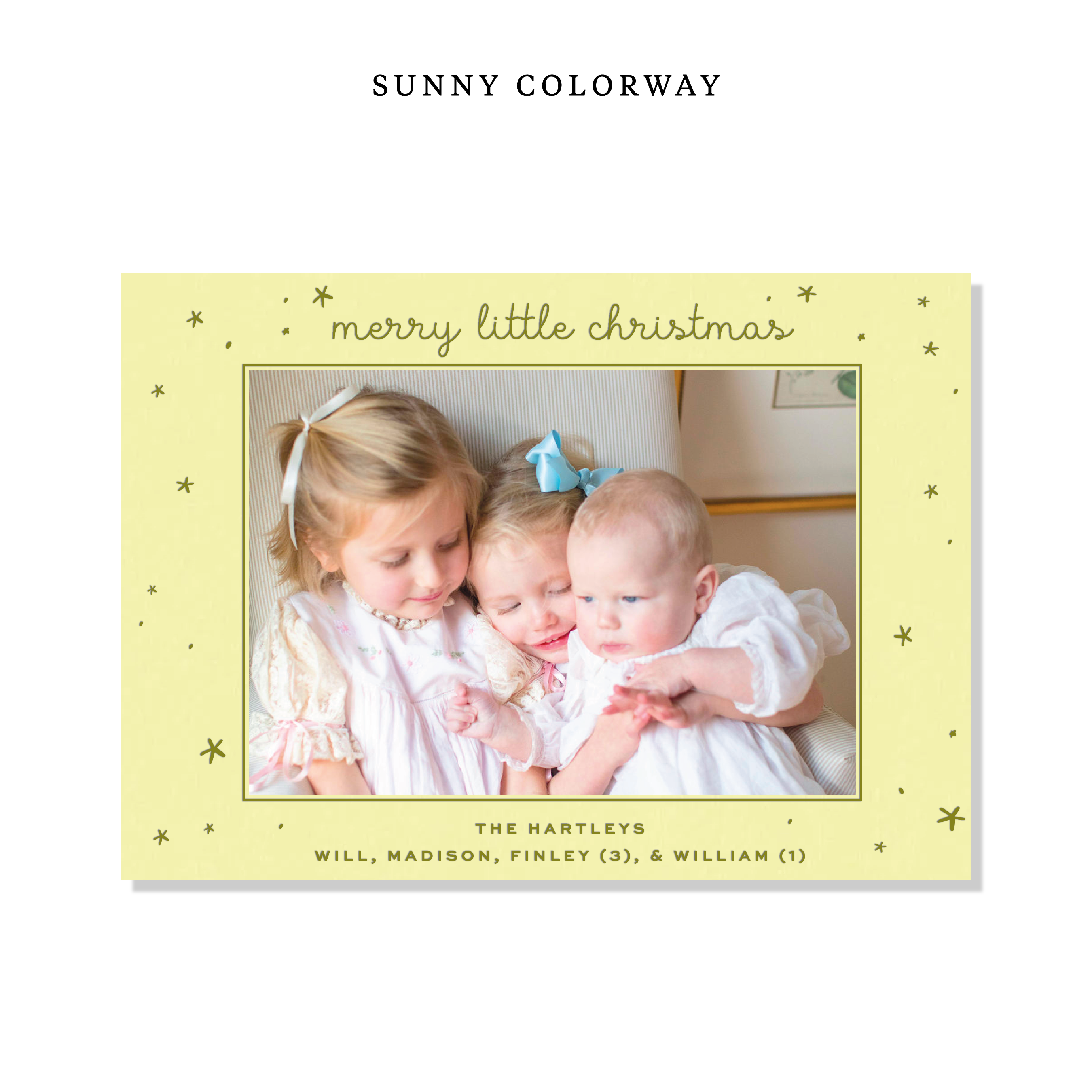 Hartley Letterpress Holiday Card, Large (Colored Paper)