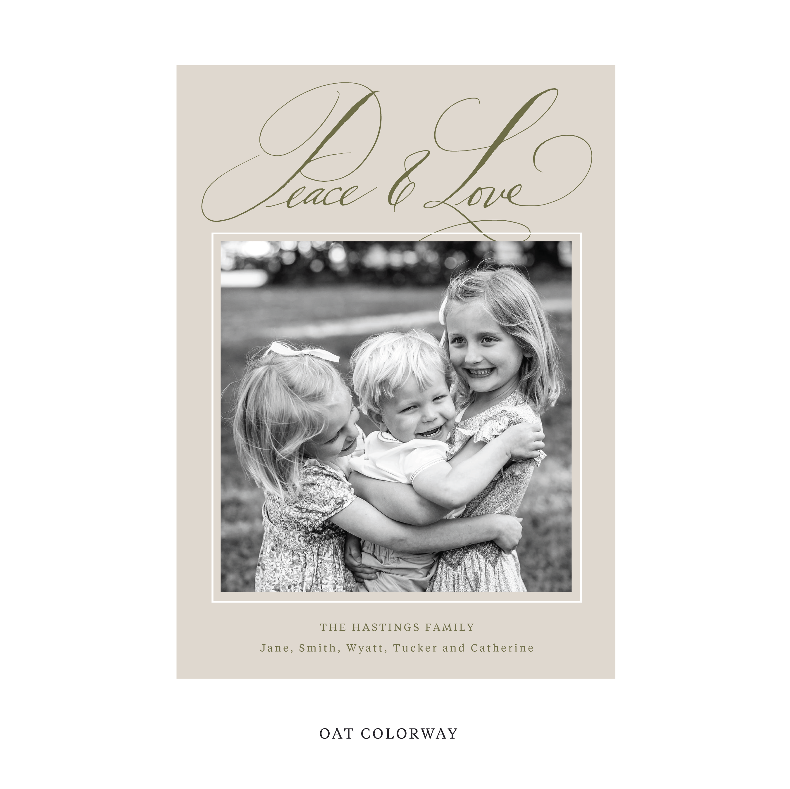 Hastings Classic Flat Print Holiday Card, Large