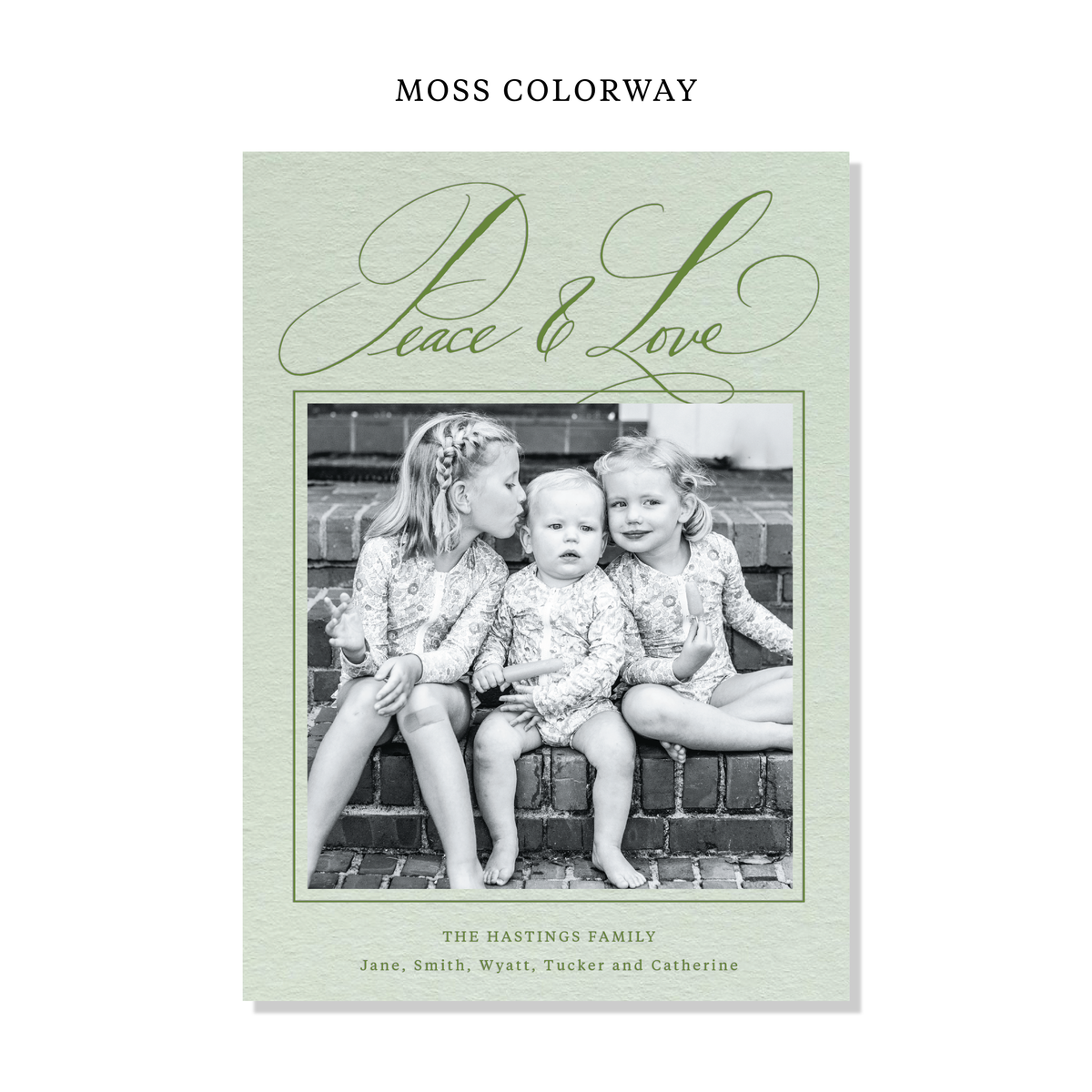 Hastings Letterpress Holiday Card, Large (Colored Paper)