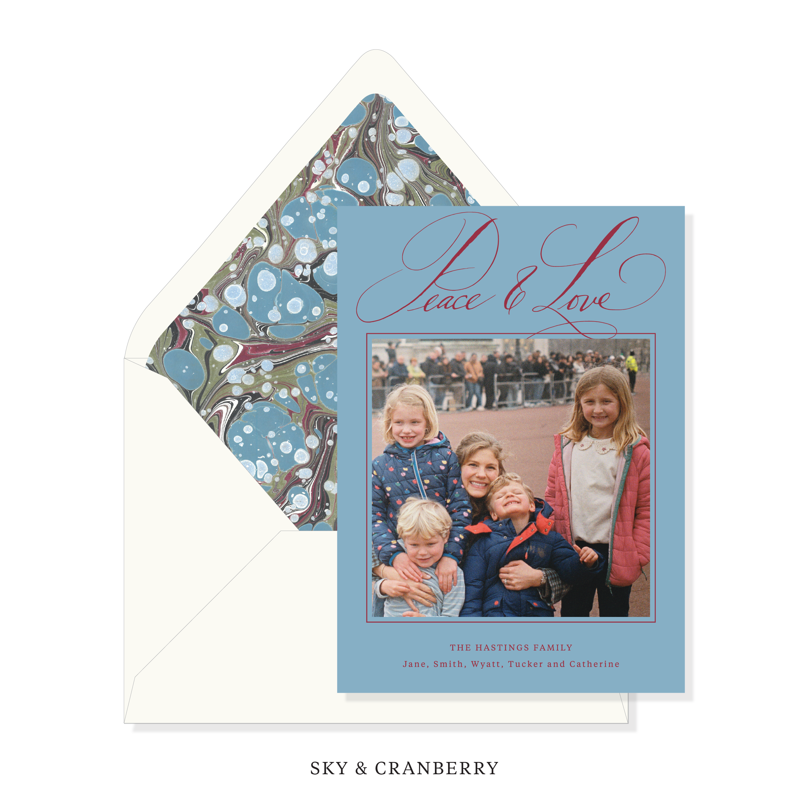 Celeste Hastings Marbled Classic Printed Holiday Card
