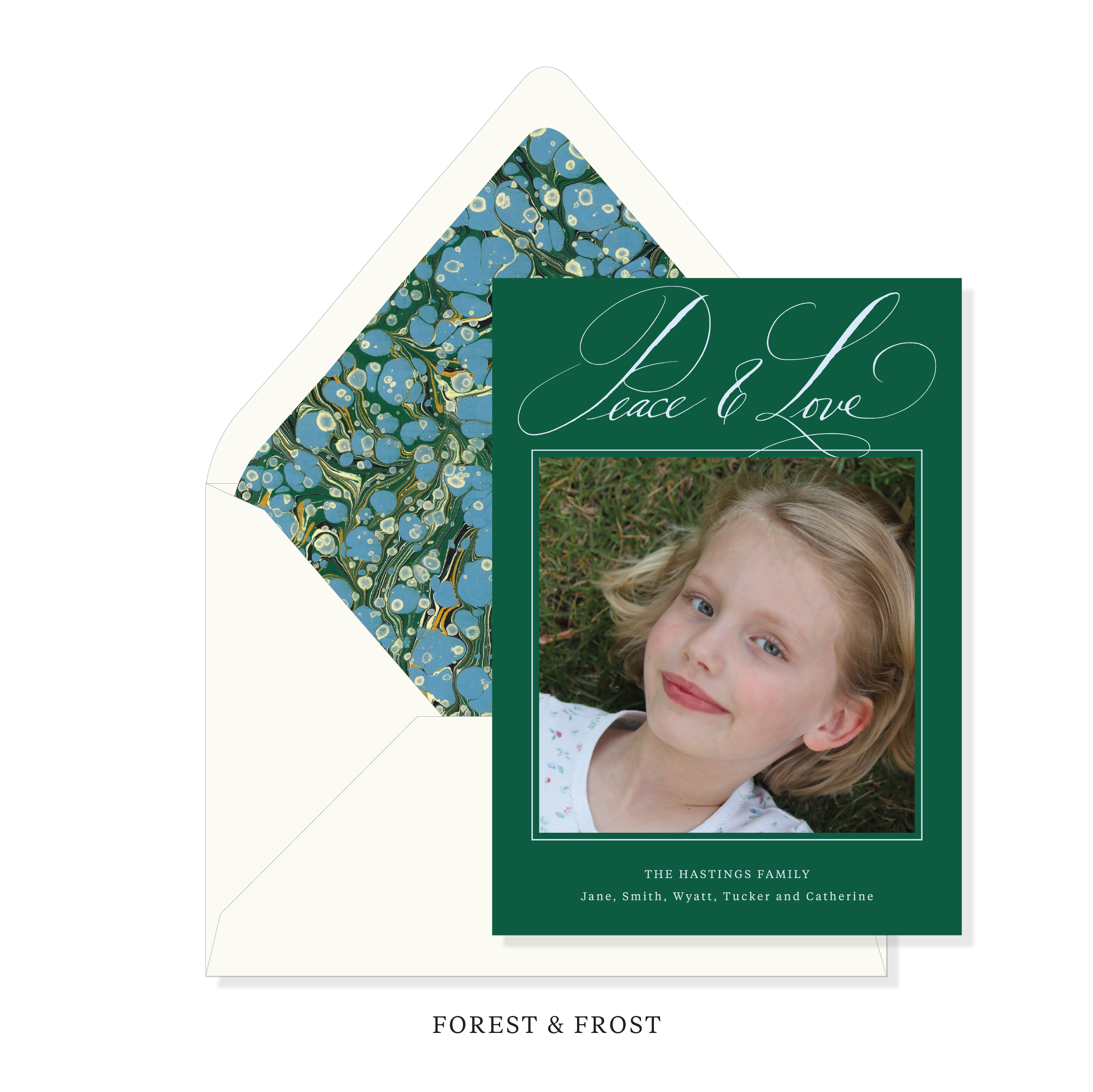 Mariella Hastings Marbled Classic Printed Holiday Card