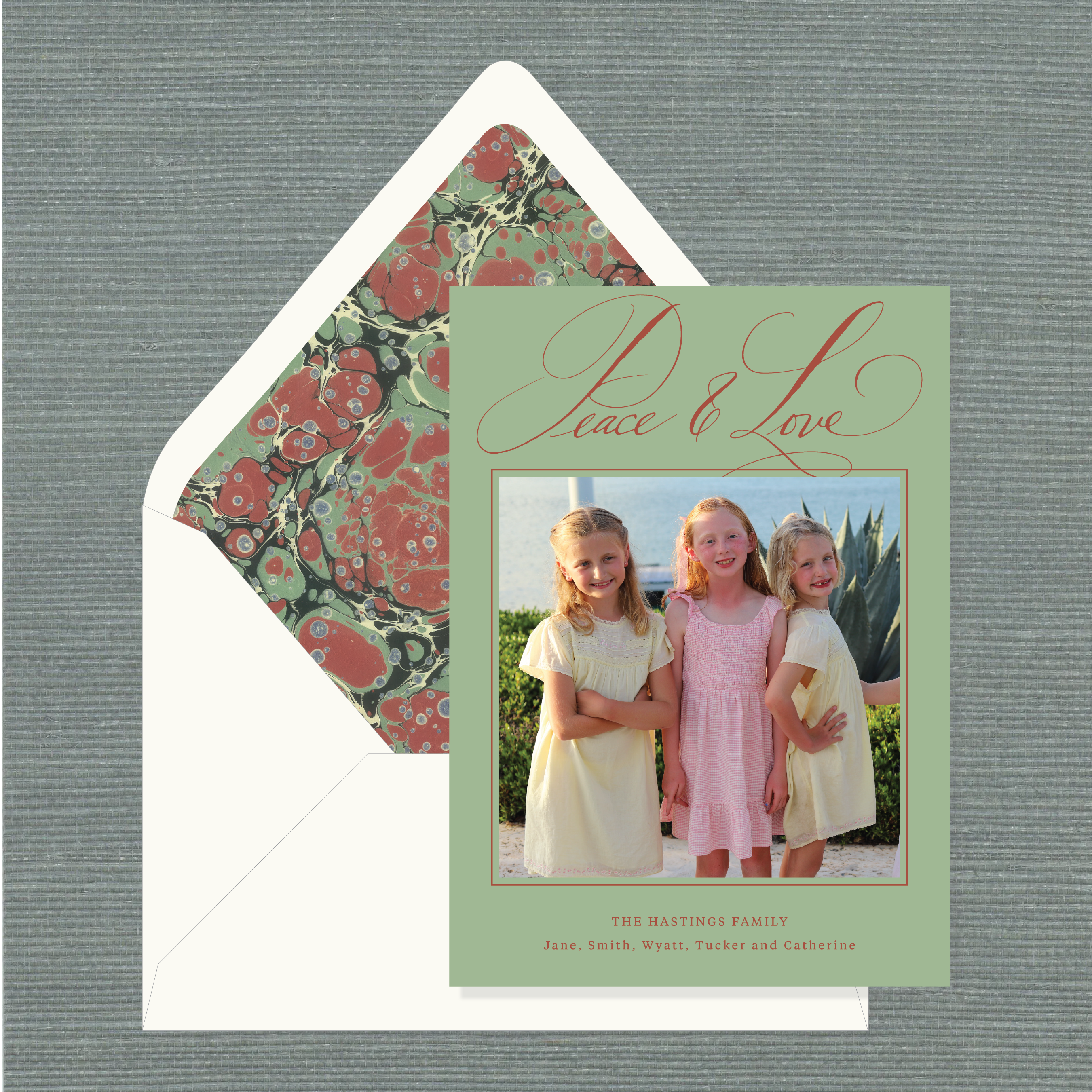 Allegra Hastings Marbled Classic Printed Holiday Card