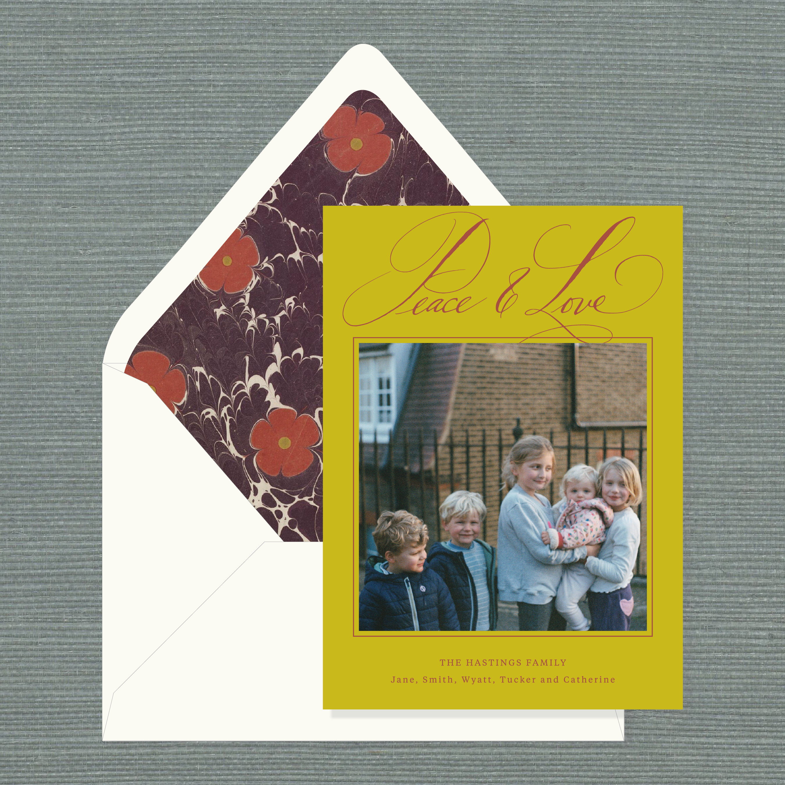 Bianca Hastings Marbled Classic Printed Holiday Card
