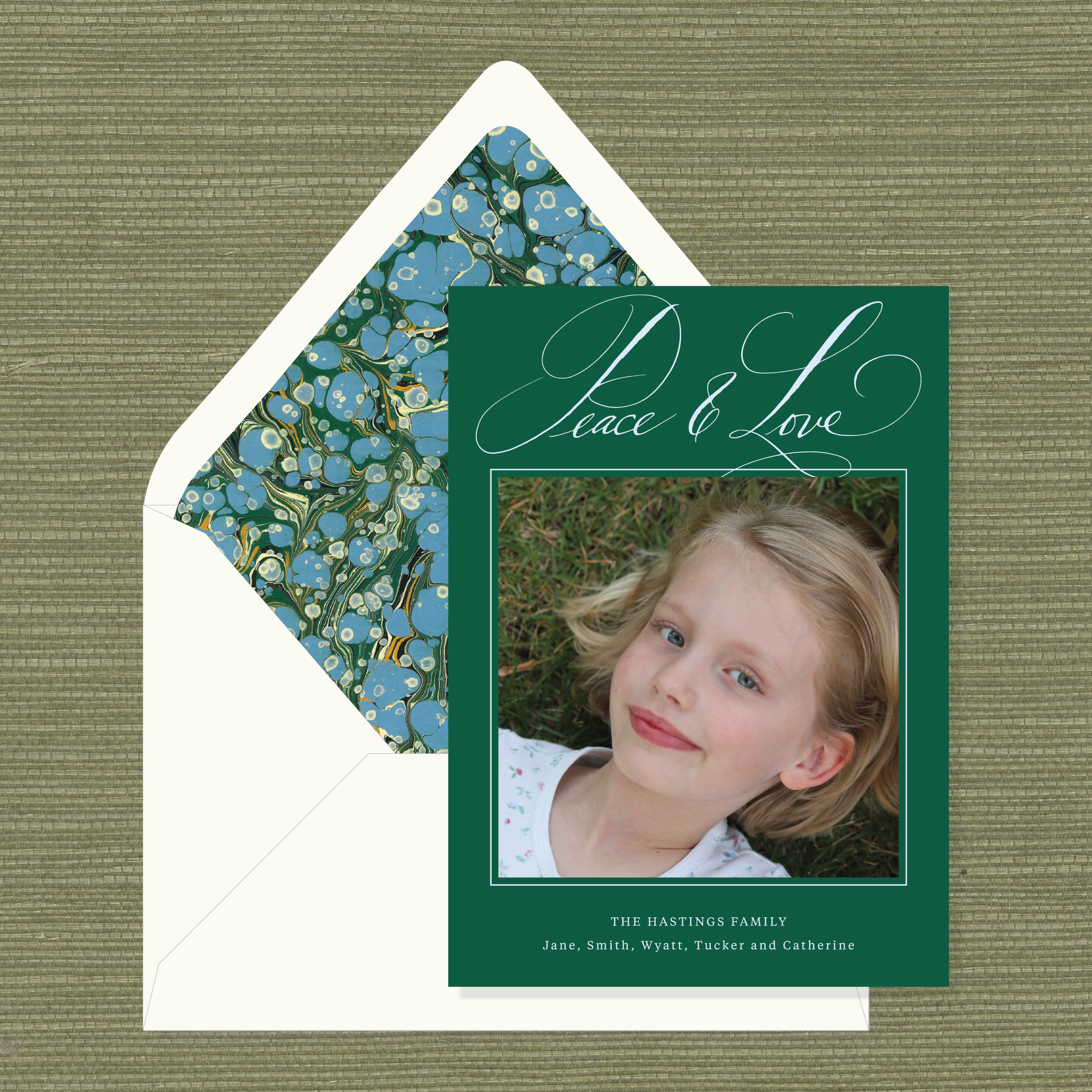 Mariella Hastings Marbled Classic Printed Holiday Card