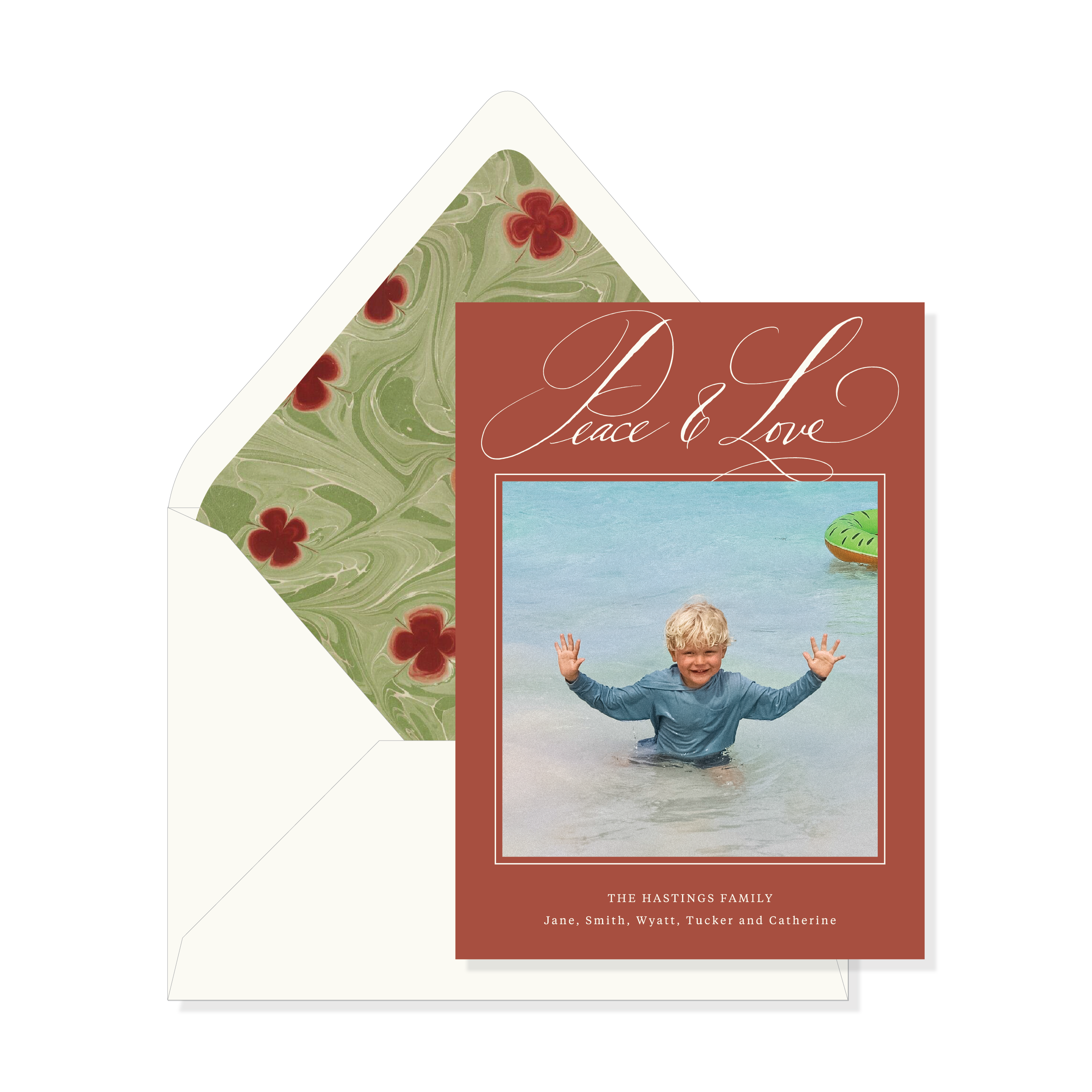 Simone Hastings Marbled Classic Printed Holiday Card