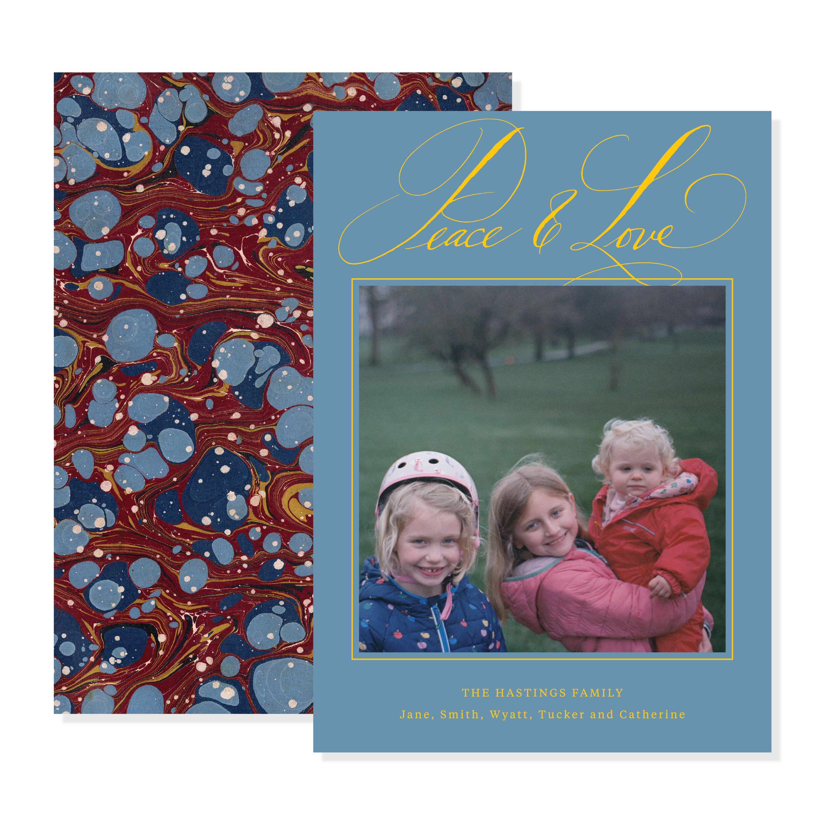 Francesca Hastings Marbled Classic Printed Holiday Card