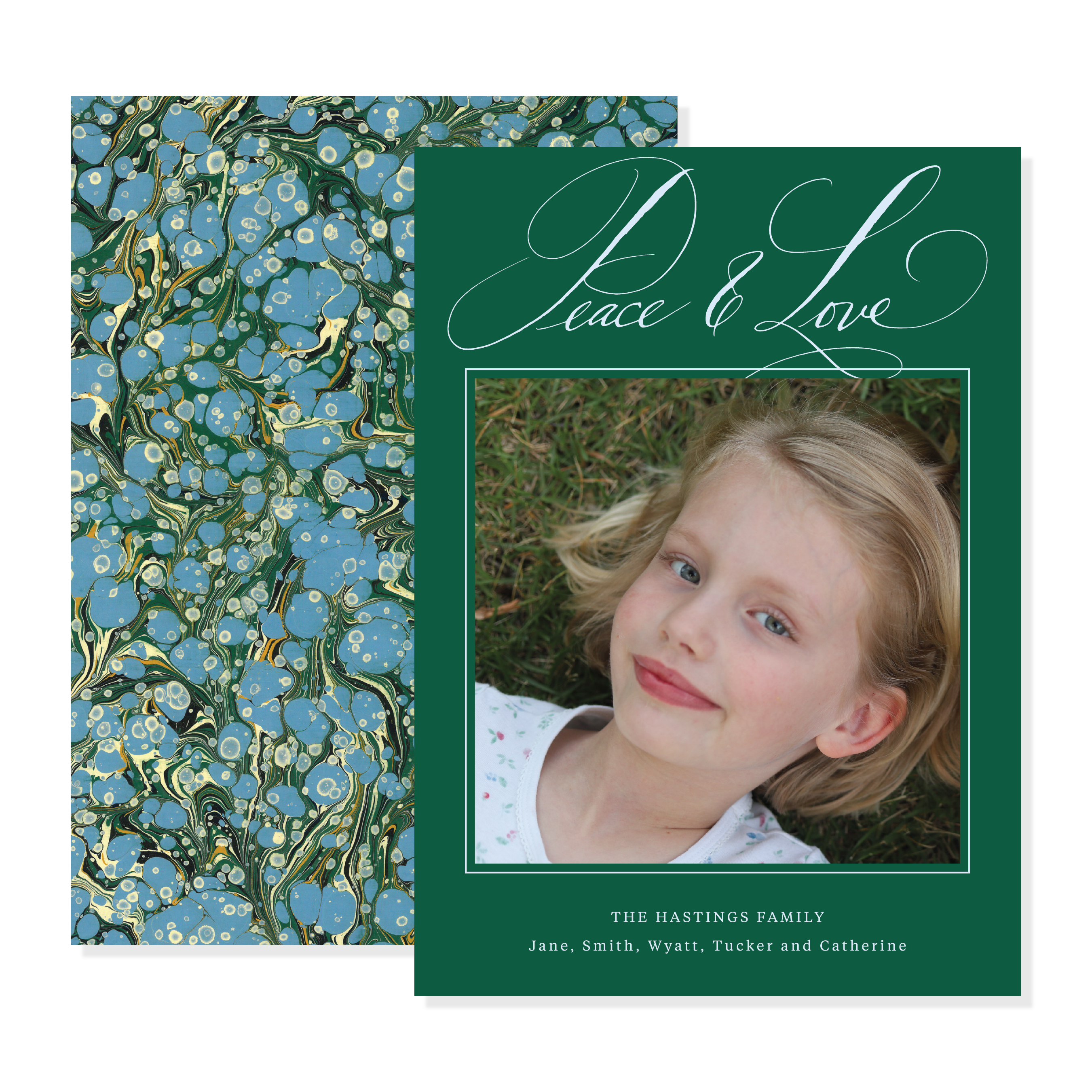 Mariella Hastings Marbled Classic Printed Holiday Card