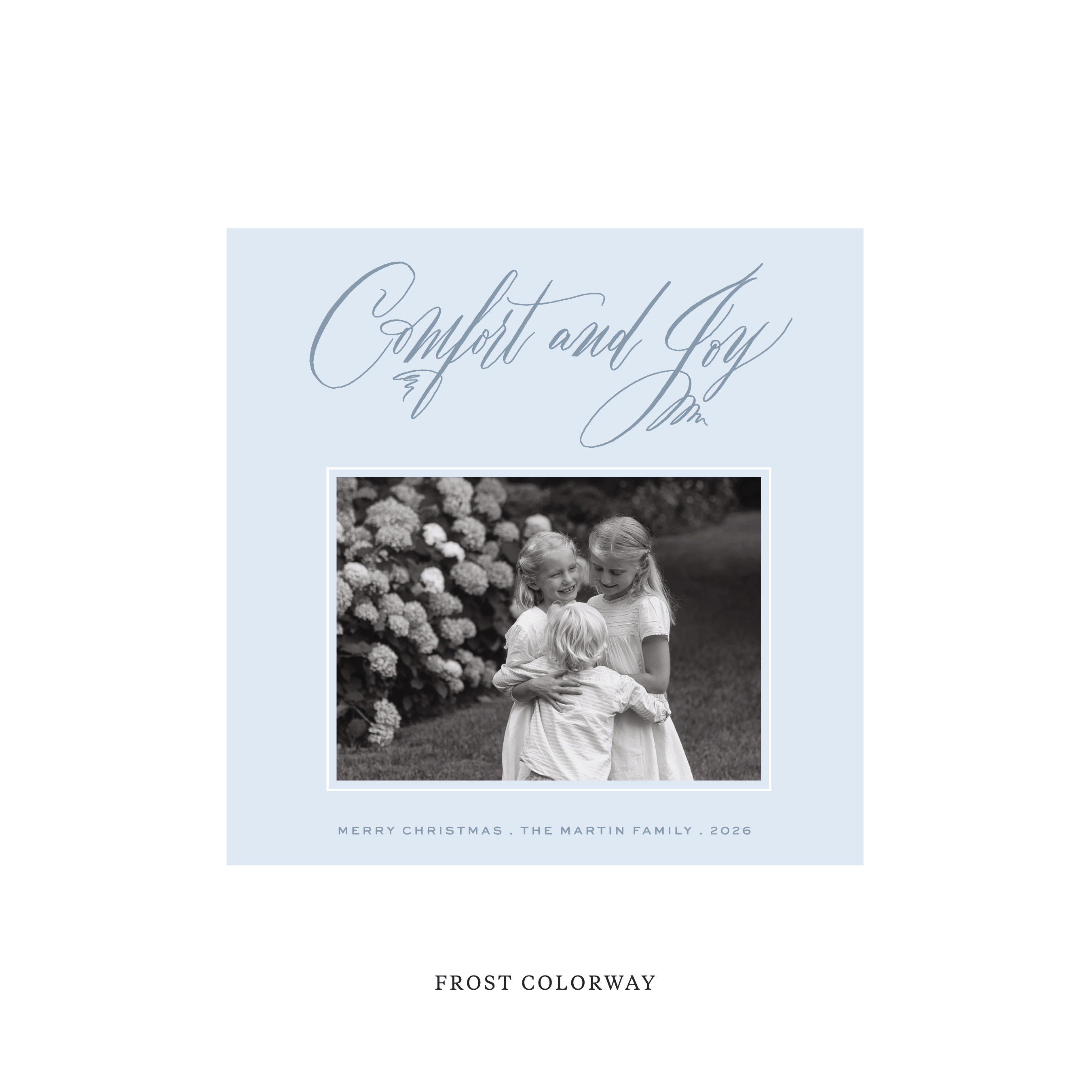 Hawthorne Classic Flat Print Holiday Card, Square