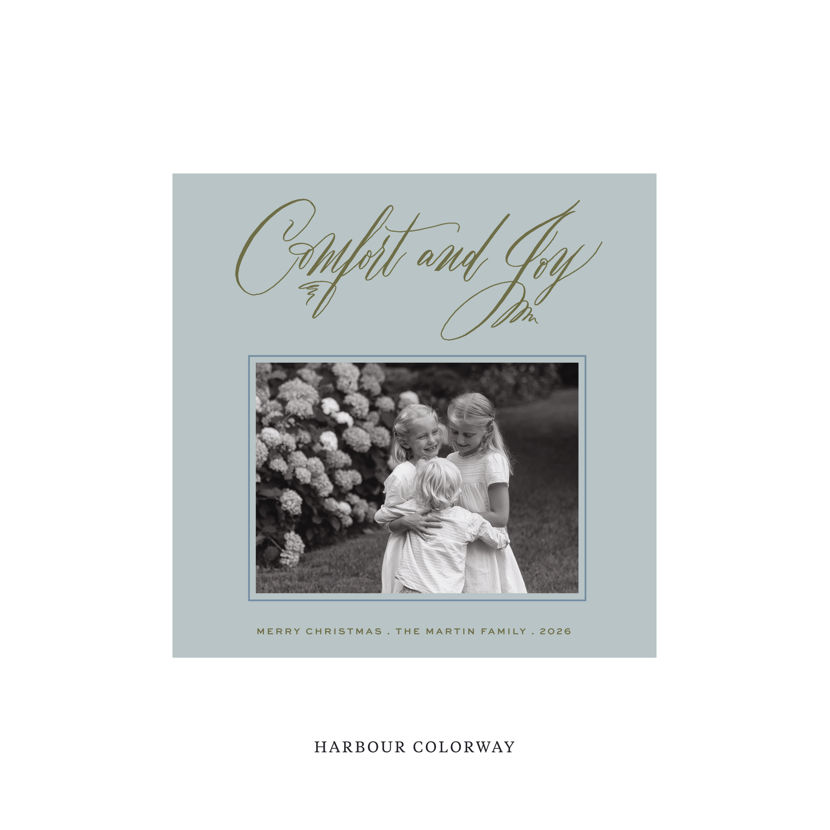 Hawthorne Classic Flat Print Holiday Card, Square